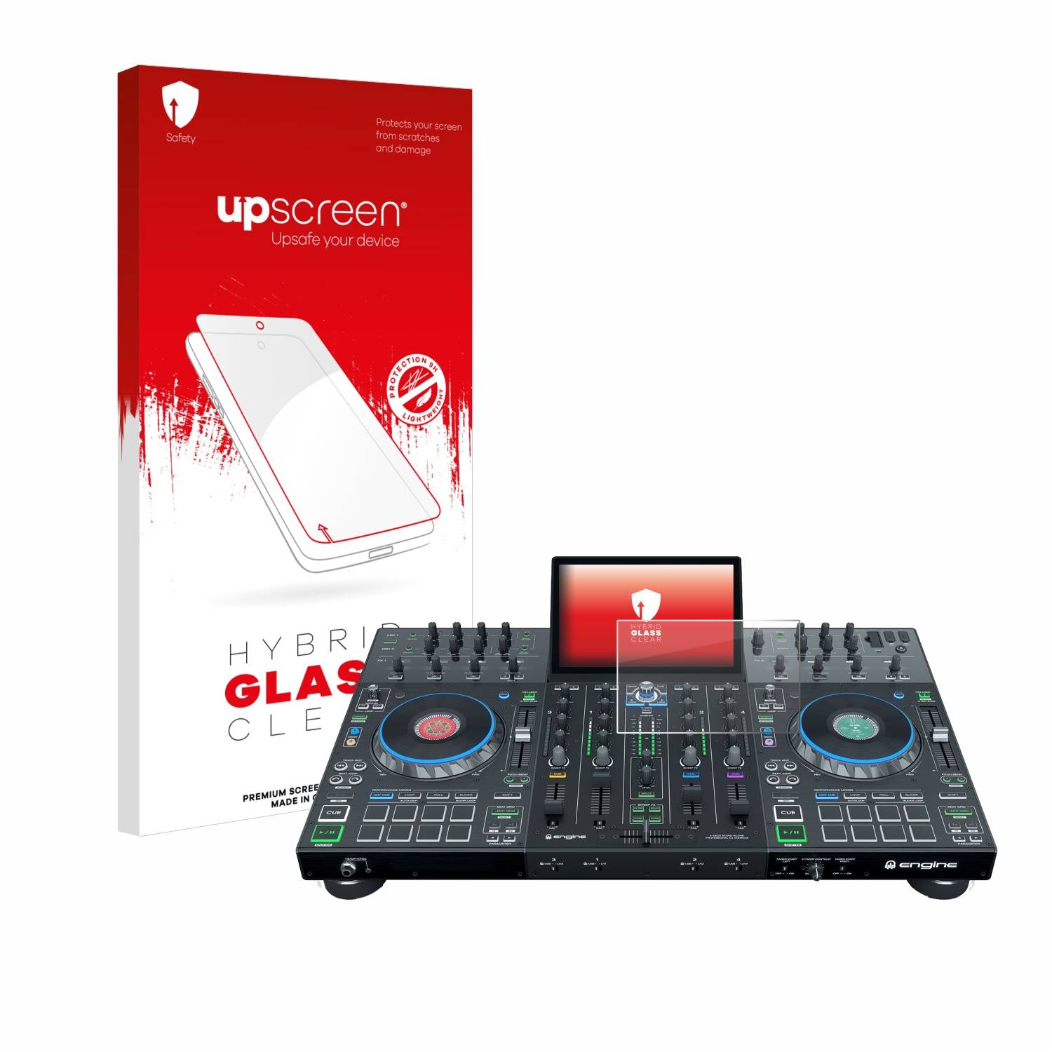 upscreen Flexible Schutz Glas Folie für Denon DJ Prime 4+ Schutzglas 9H Hybridglas Klar