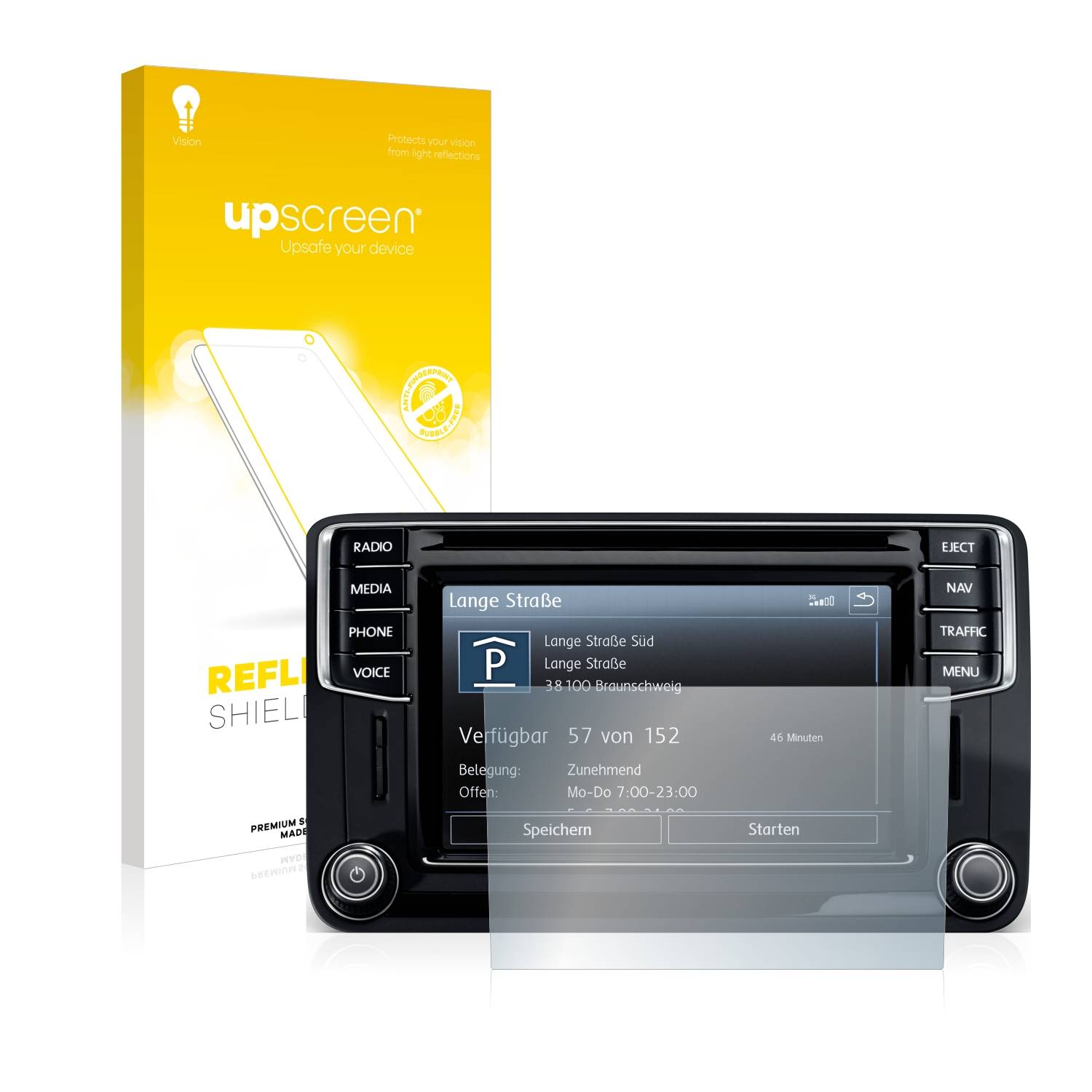 upscreen Reflection Shield Matt Schutzfolie für Volkswagen Amarok Discover Media 6.5 2015