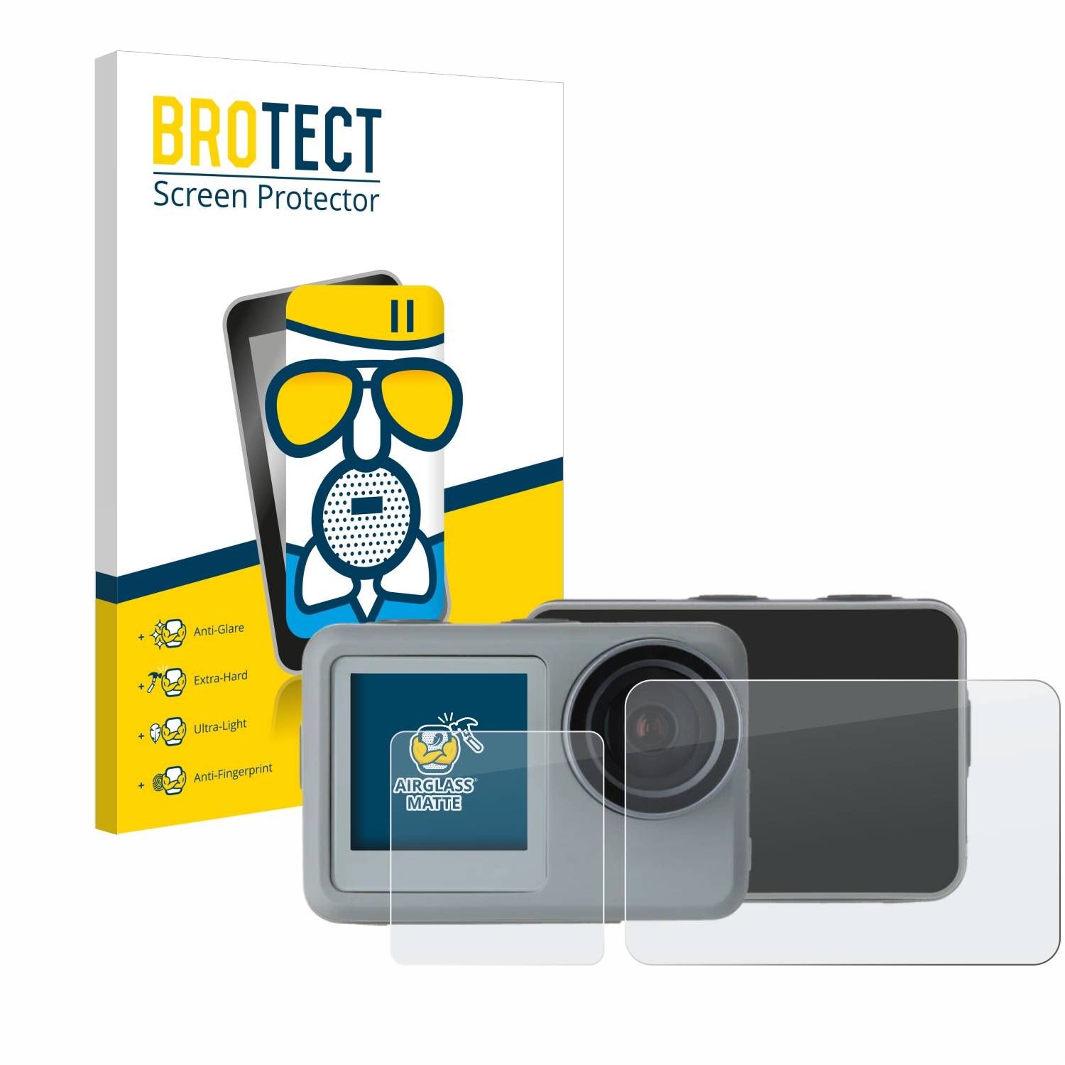 BROTECT AirGlass Flexible Schutz Glas Folie für Rollei Actioncam 9s Plus Matt Entspiegelt
