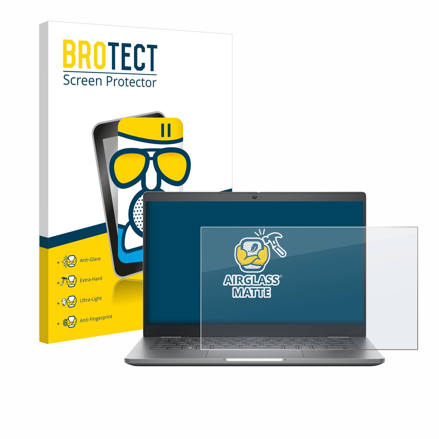 BROTECT AirGlass Flexible Schutz Glas Folie für Dell Latitude 5350 Laptop Matt Entspiegelt
