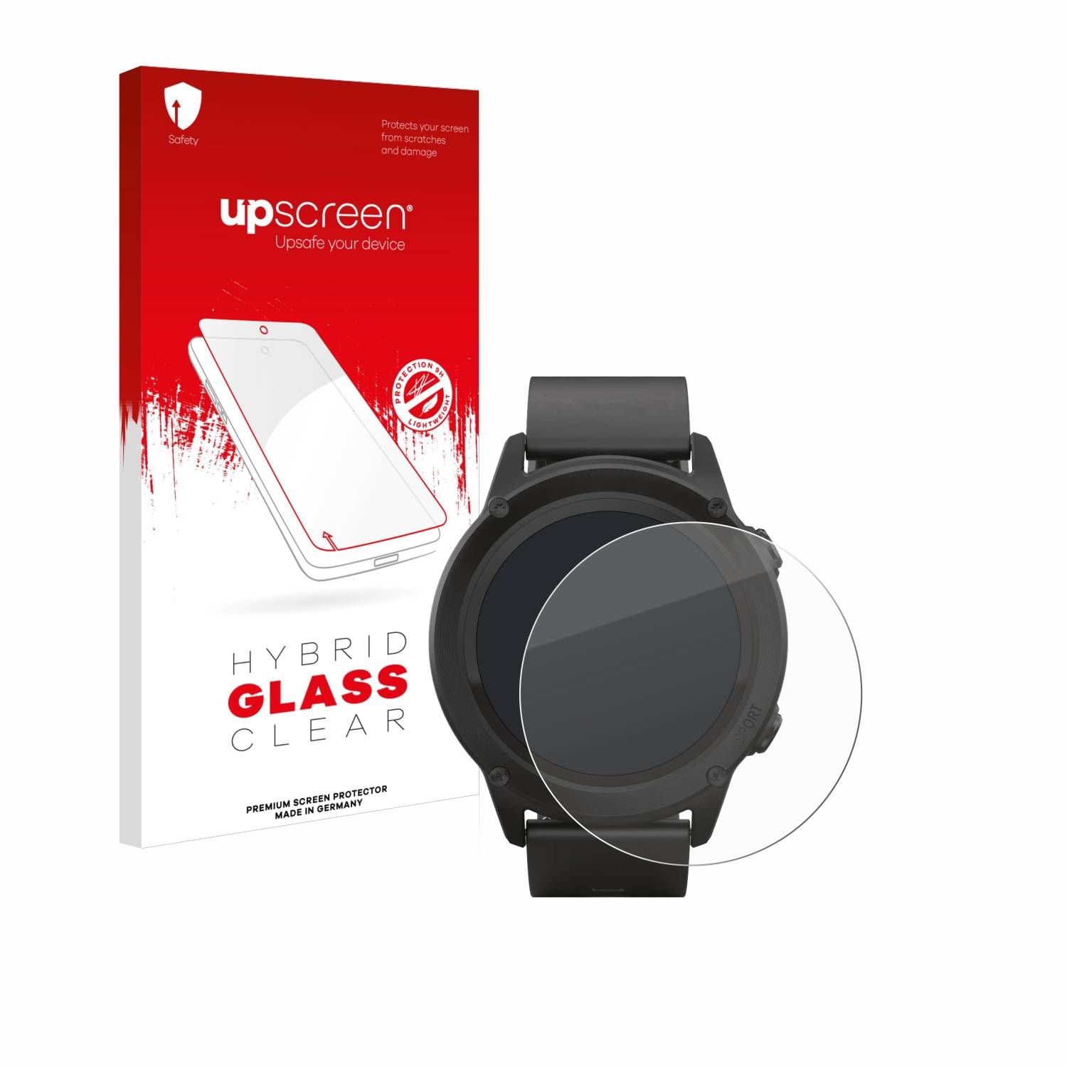 upscreen Hybrid Glas Schutz-Folie für SilverCrest Fitness-Smartwatch