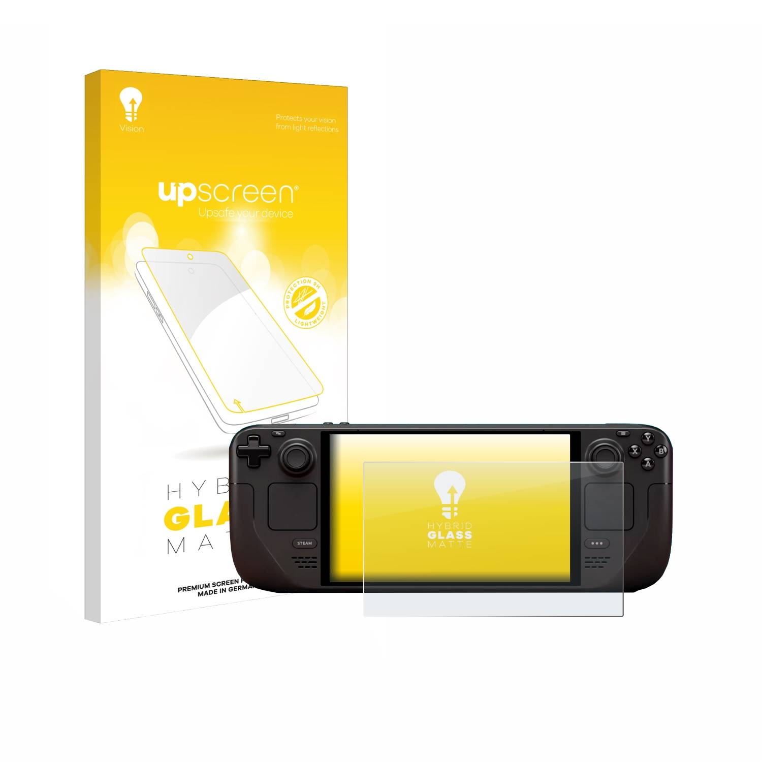 upscreen Flexible Schutz Glas Folie für Valve Steam Deck OLED Schutzglas 9H Hybridglas Matt Entspiegelt