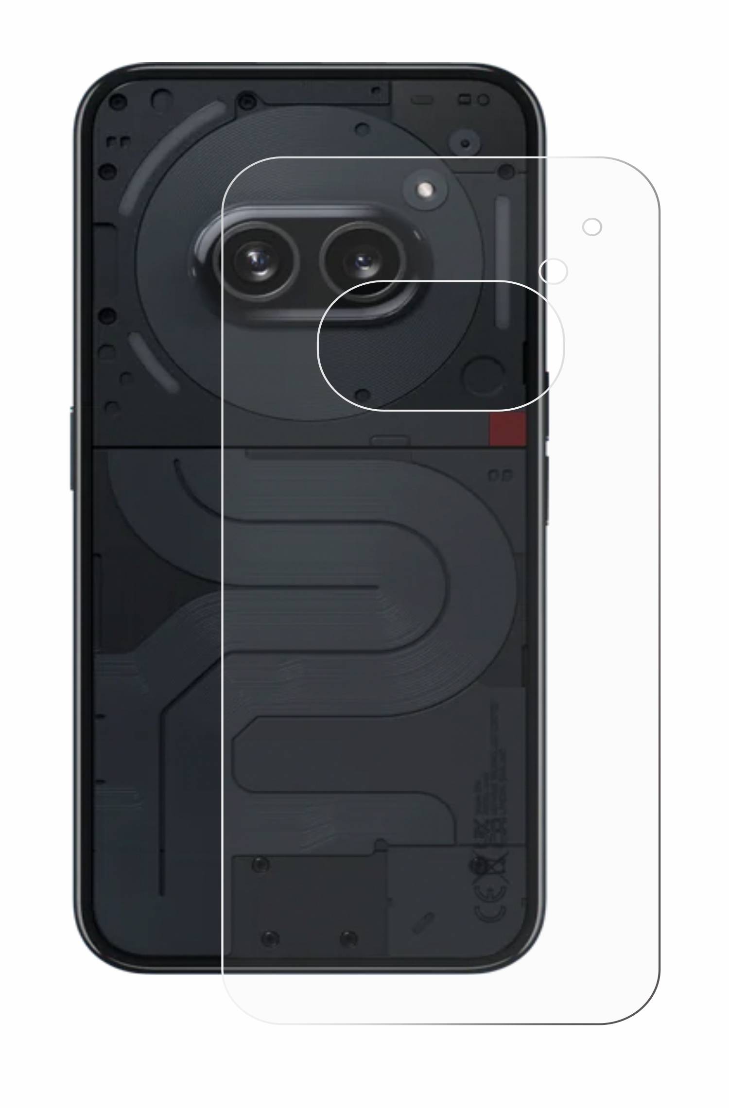 upscreen Bacteria Shield Schutzfolie für Nothing Phone (2a) (Rückseite) - Antibakteriell