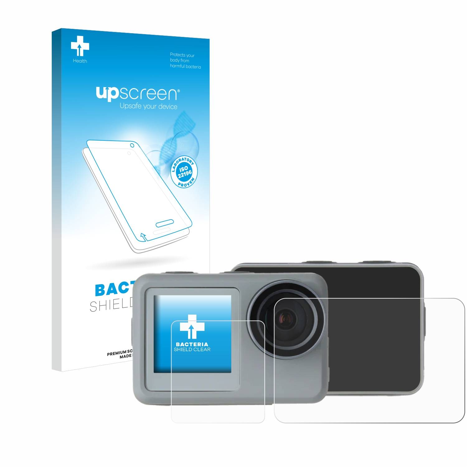 upscreen Schutzfolie für Rollei Actioncam 9s Plus Antibakterielle Folie Klar Anti-Kratzer