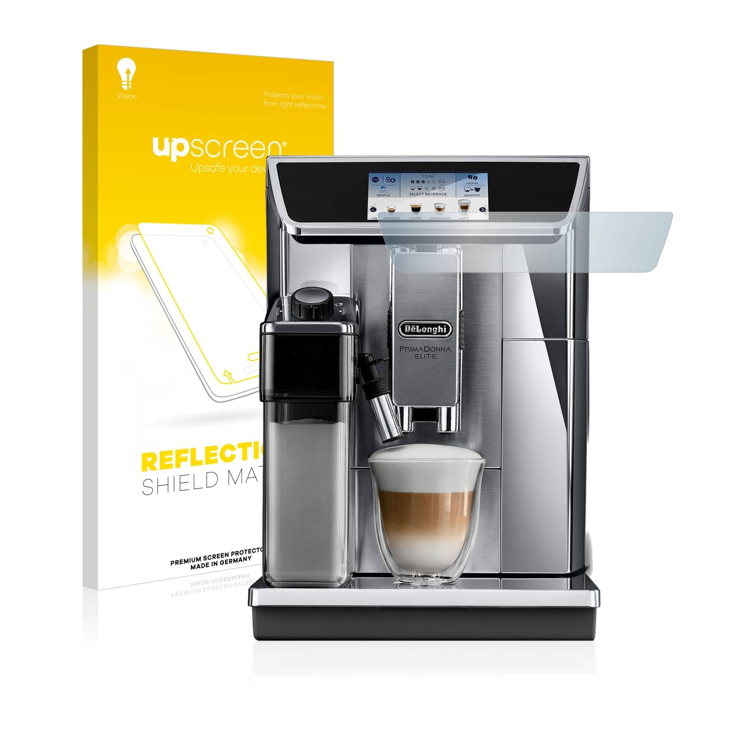 upscreen Reflection Shield Matt Schutzfolie für DeLonghi PrimaDonna Elite Experience ECAM656.85.MS