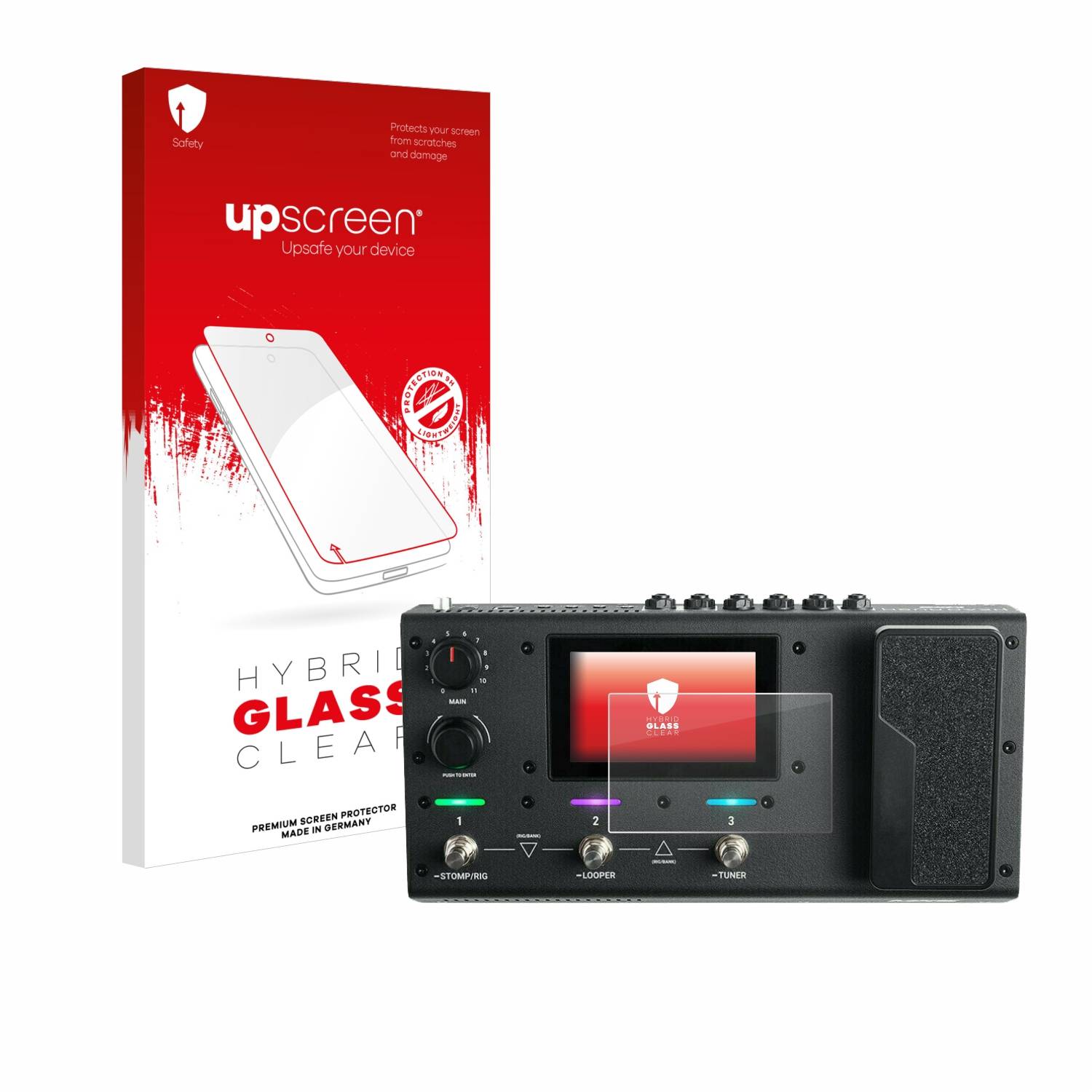 upscreen Flexible Schutz Glas Folie für Headrush MX5 Schutzglas 9H Hybridglas Klar