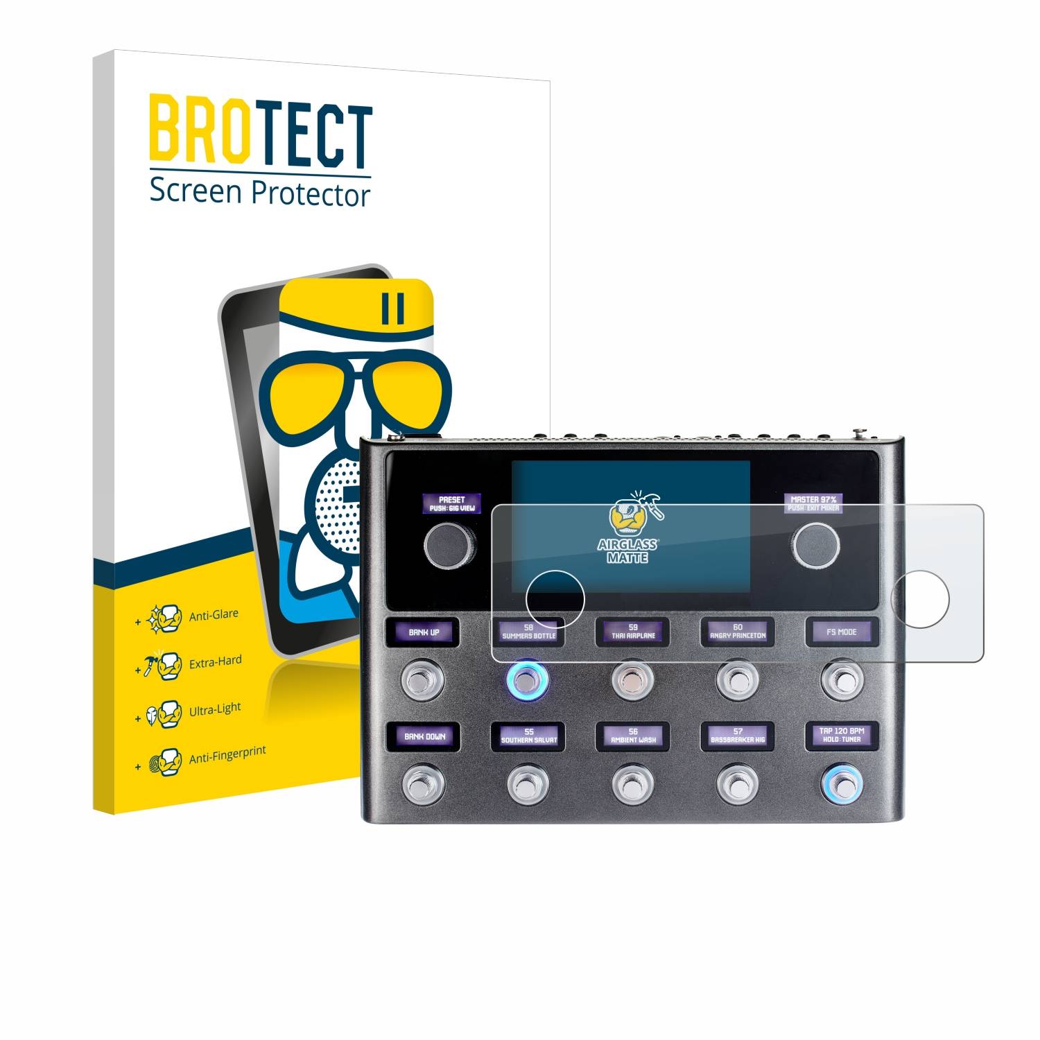 BROTECT AirGlass Flexible Schutz Glas Folie für Fender Tone Master Pro Matt Entspiegelt