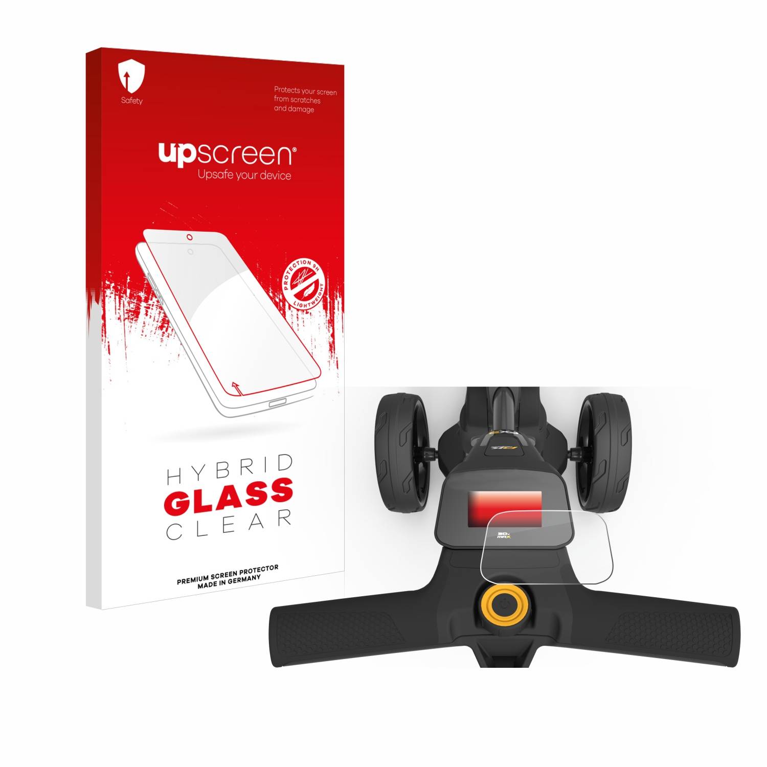 upscreen Flexible Schutz Glas Folie für PowaKaddy FX3 Schutzglas 9H Hybridglas Klar
