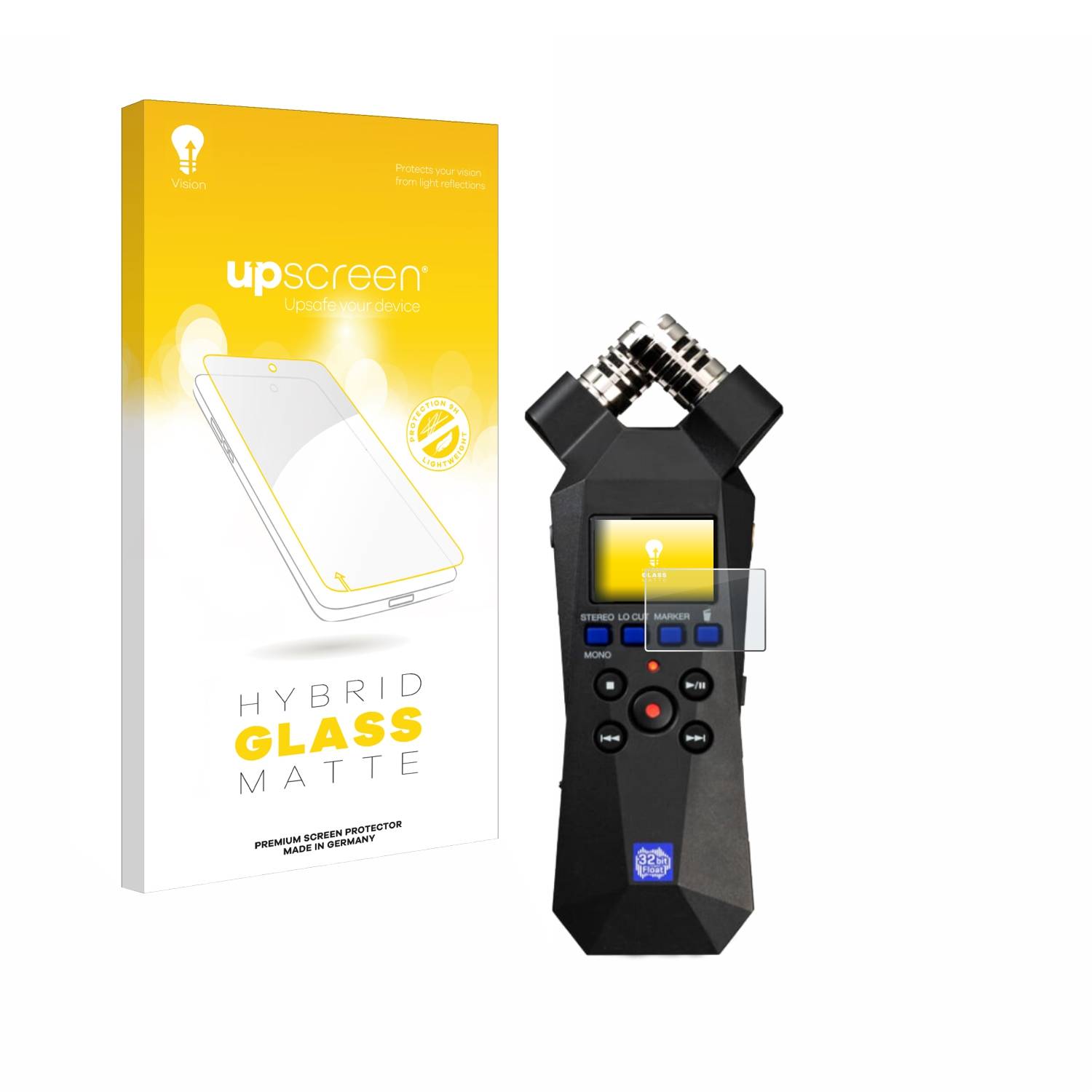 upscreen Flexible Schutz Glas Folie für Zoom H1essential Schutzglas 9H Hybridglas Matt Entspiegelt