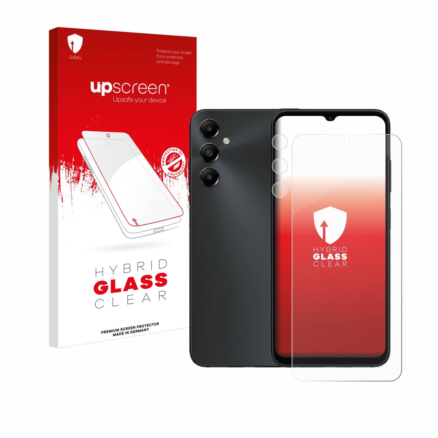 upscreen Hybrid Glas Schutz-Folie für Samsung Galaxy A05s (Display+Kamera)