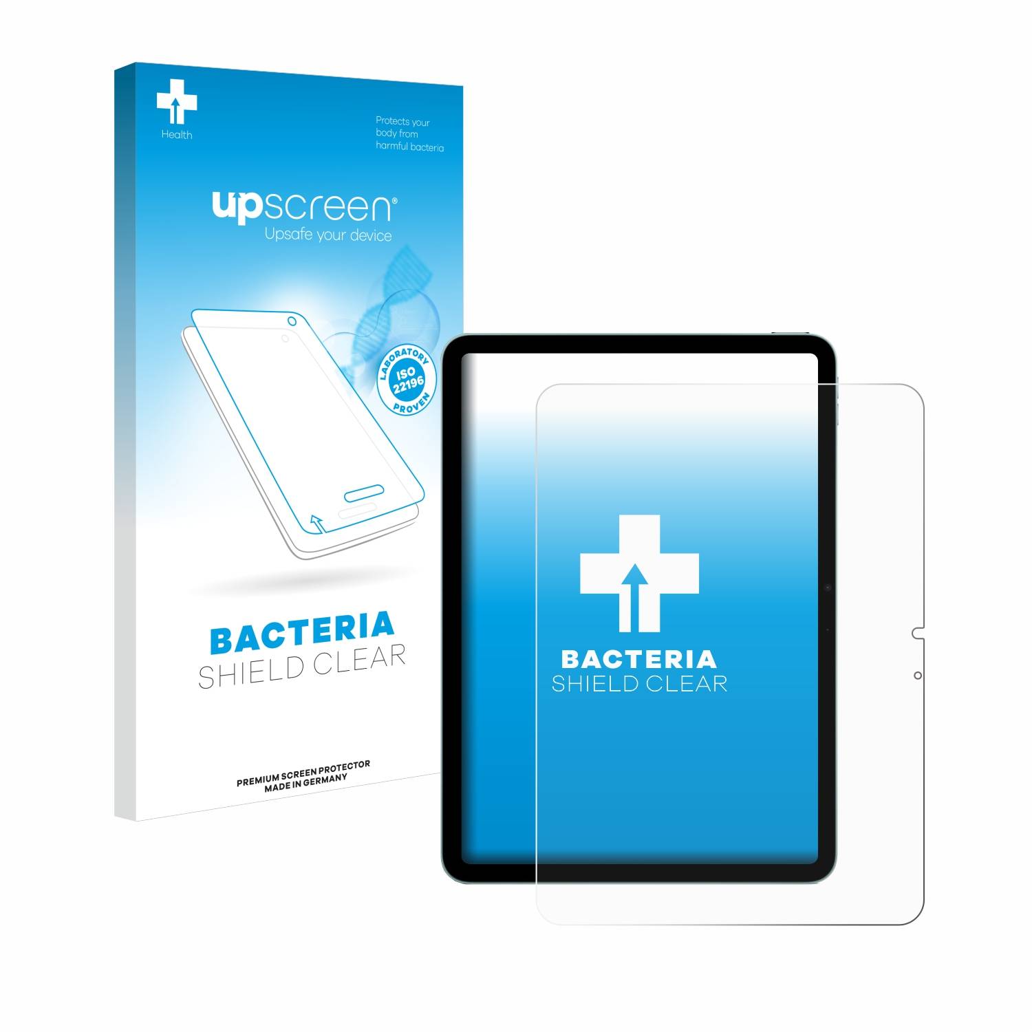 upscreen Bacteria Shield Schutzfolie für Apple iPad Air 11 WiFi Cellular 2024 - Antibakteriell