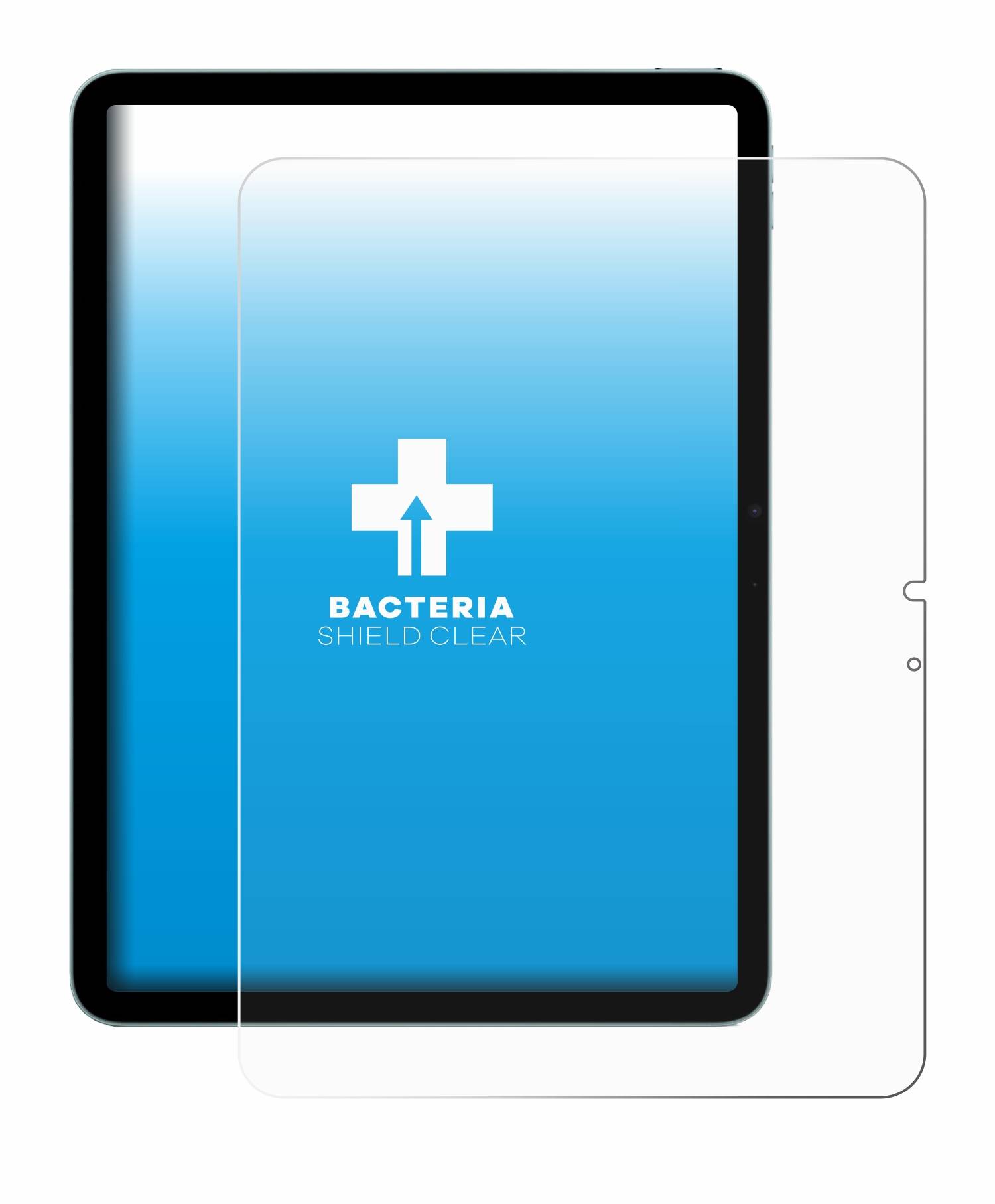 upscreen Bacteria Shield Schutzfolie für Apple iPad Air 11 WiFi Cellular 2024 - Antibakteriell