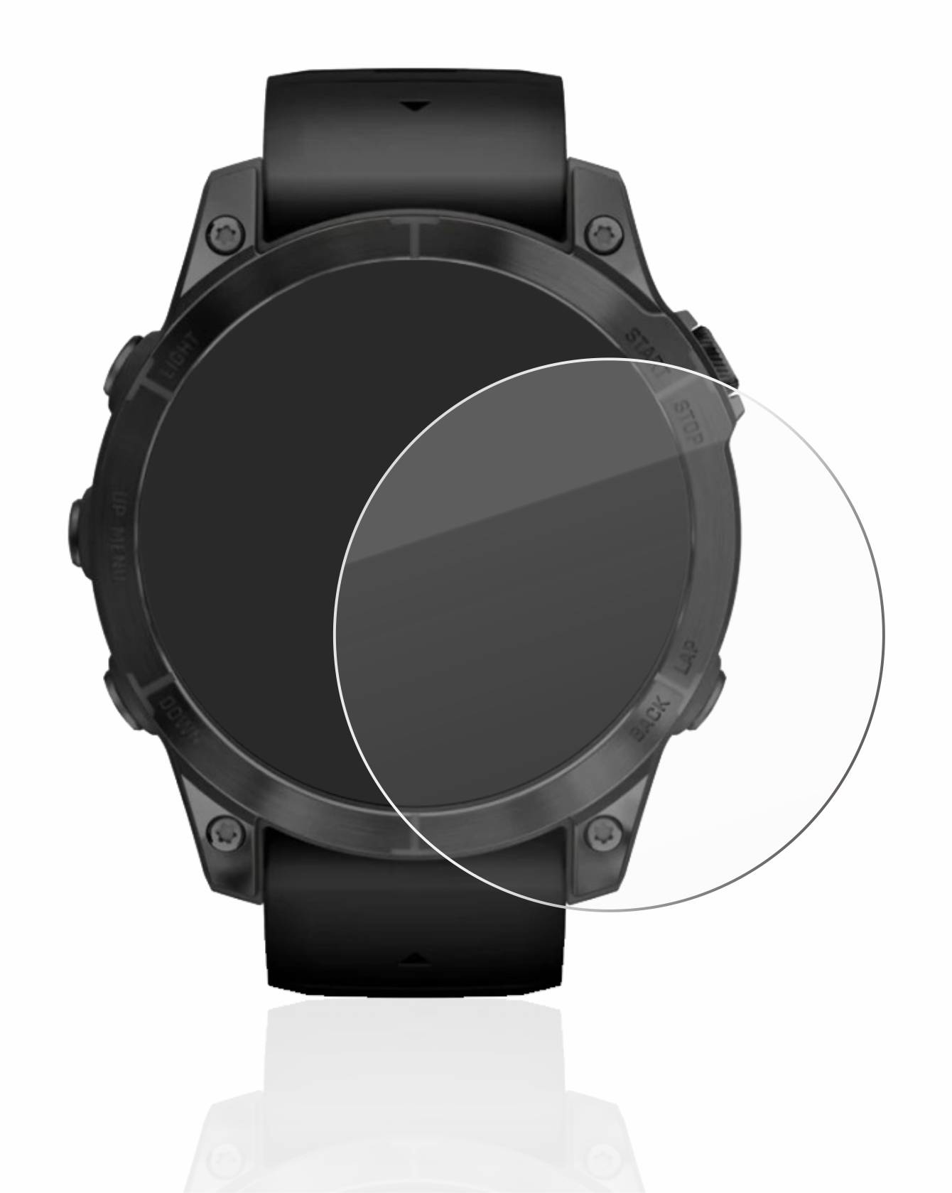 upscreen Hybrid Glas Schutz-Folie für Garmin Epix Pro (Gen 2) (47 mm)