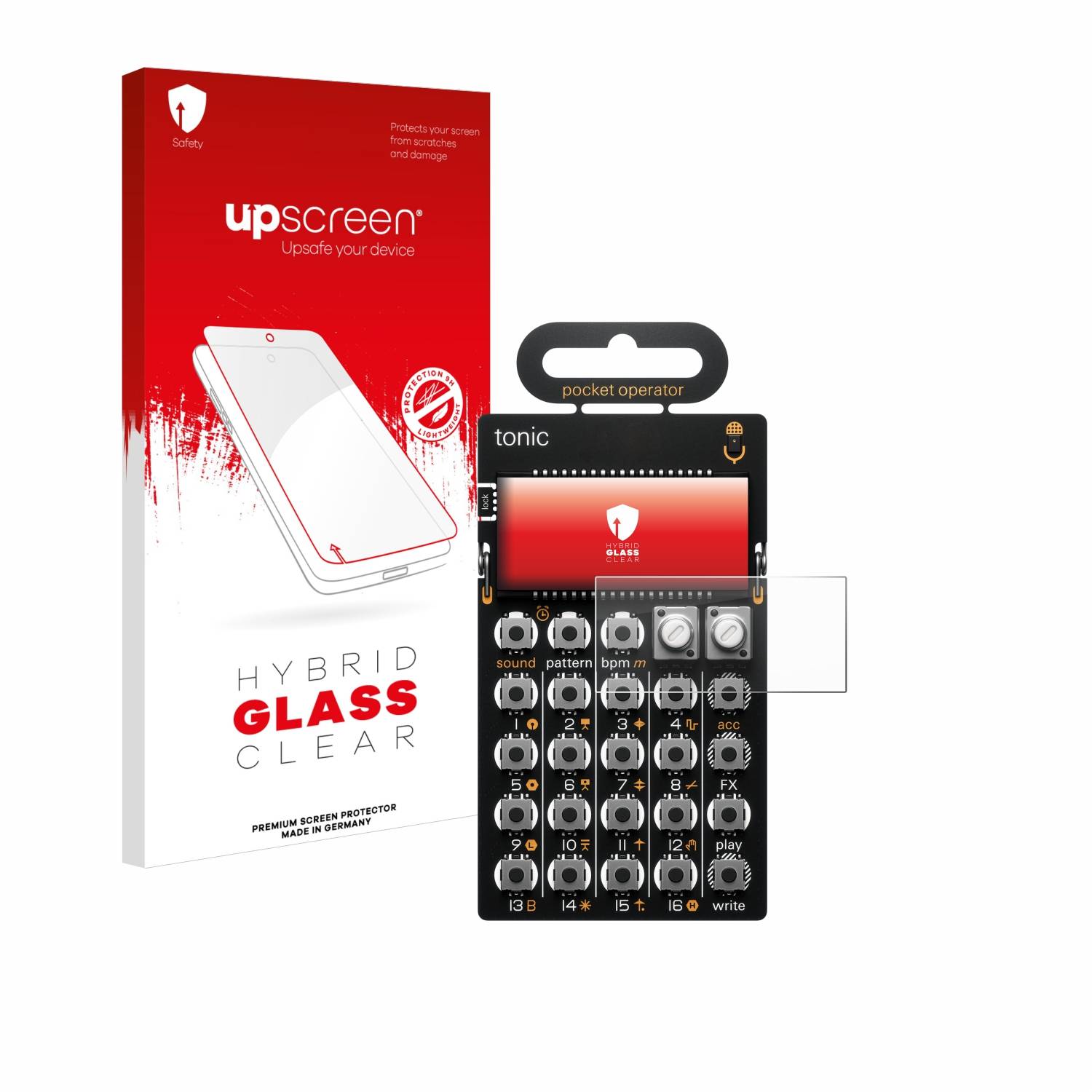 upscreen Hybrid Glas Schutz-Folie für Teenage Engineering PO-32 tonic
