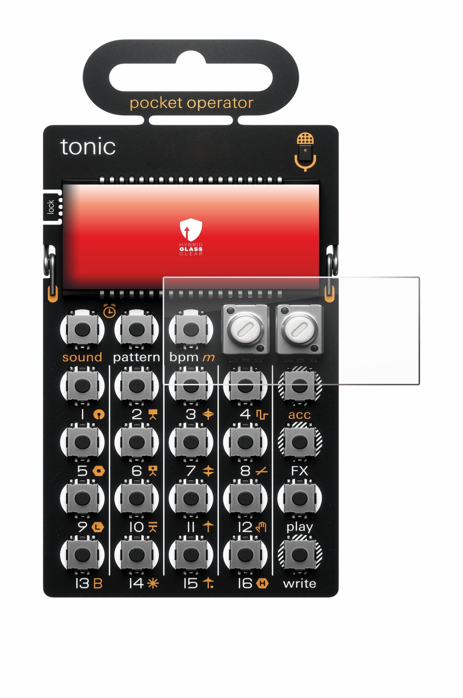 upscreen Hybrid Glas Schutz-Folie für Teenage Engineering PO-32 tonic