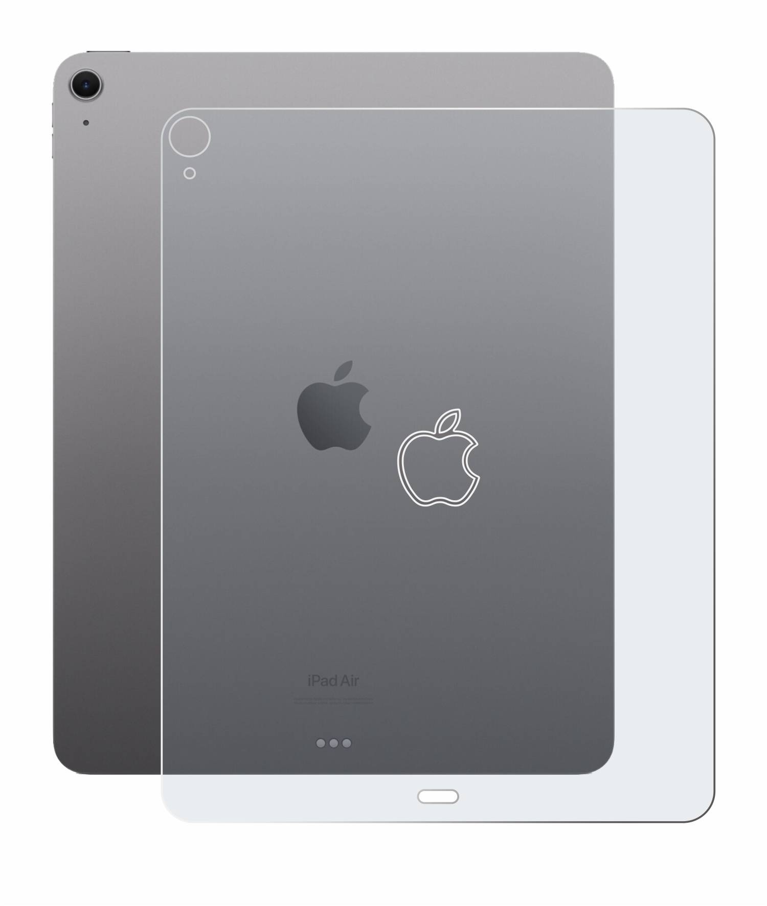 upscreen Reflection Shield Matt Schutzfolie für Apple iPad Air 13 WiFi 2024 (Rückseite)