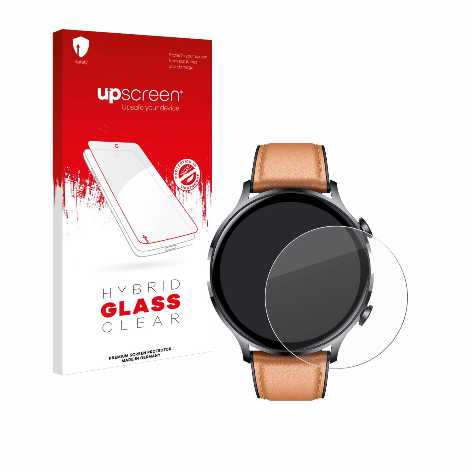 upscreen Hybrid Glas Schutz-Folie für NONGAMX Smartwatch 1.39