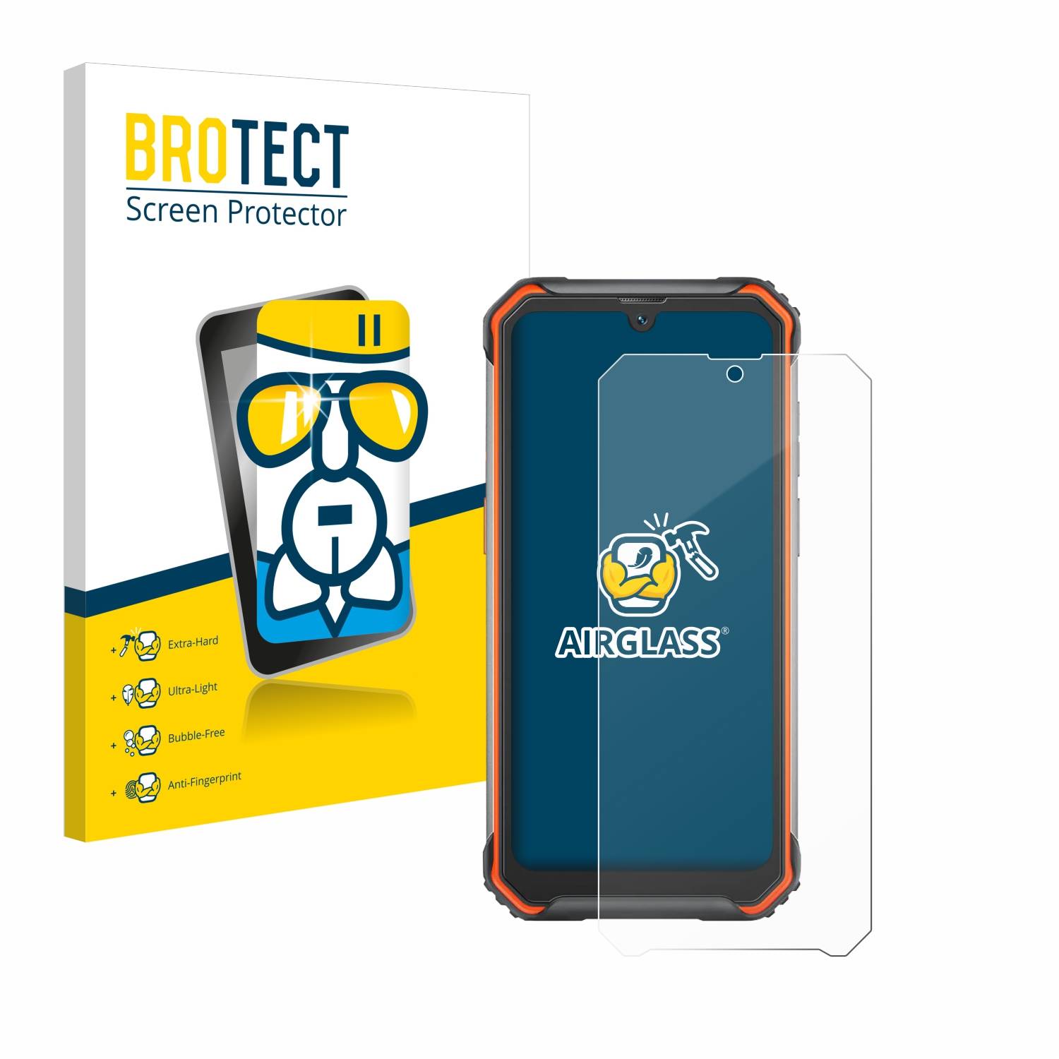 BROTECT AirGlass Flexible Schutz Glas Folie für Blackview BV7200 Klar Transparent