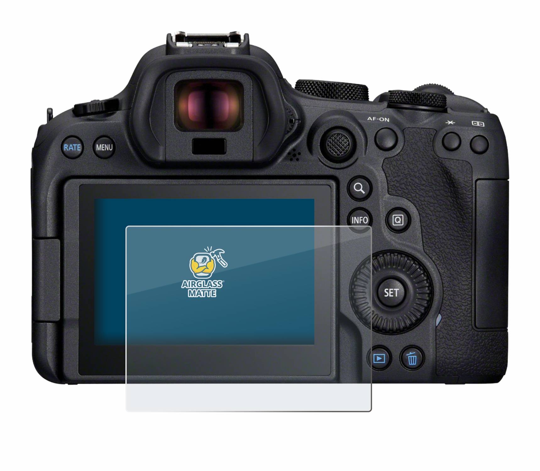 BROTECT AirGlass Flexible Schutz Glas Folie für Canon EOS R6 Mark II Matt Entspiegelt