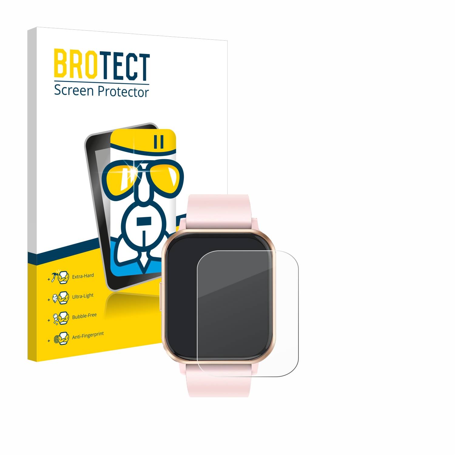 BROTECT AirGlass Glas Schutz-Folie für walkbee Smartwatch 1.83 - Schutzglas