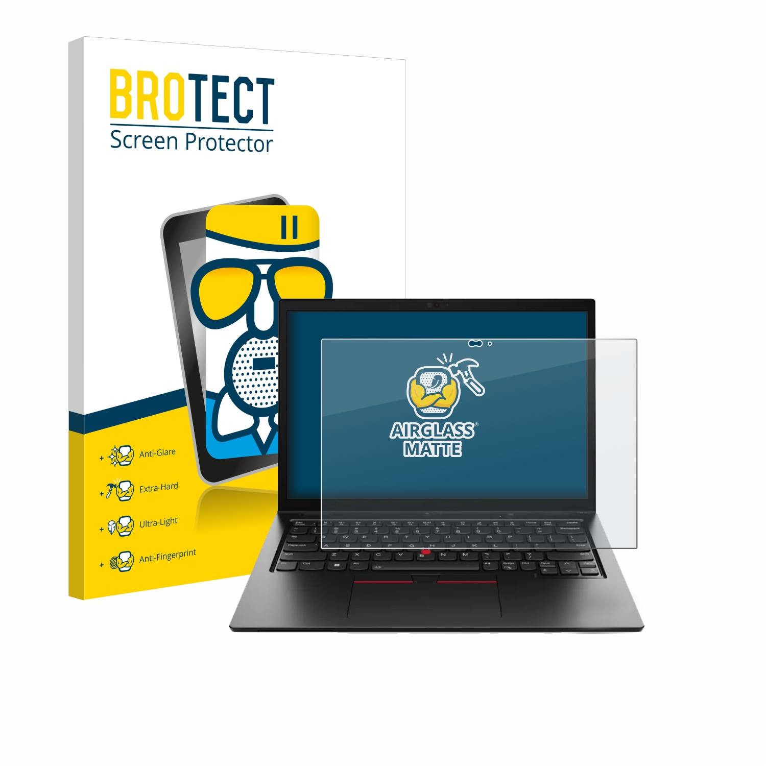 BROTECT AirGlass Matt Glas Schutz Folie für Lenovo ThinkPad L13 Yoga Gen 4