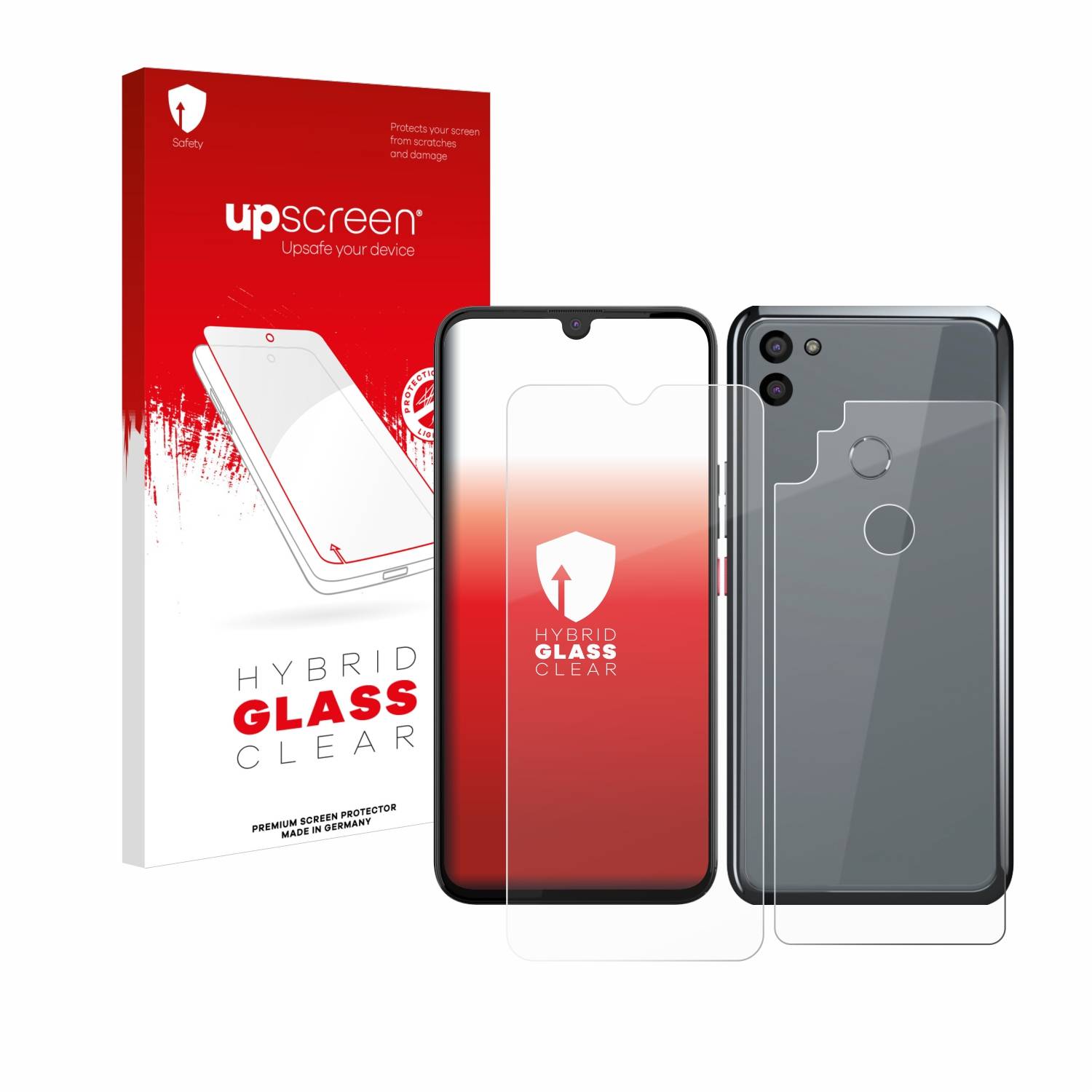upscreen Hybrid Glas Panzer-Folie für Gigaset GS5 PRO SE (Display+Rückseite)