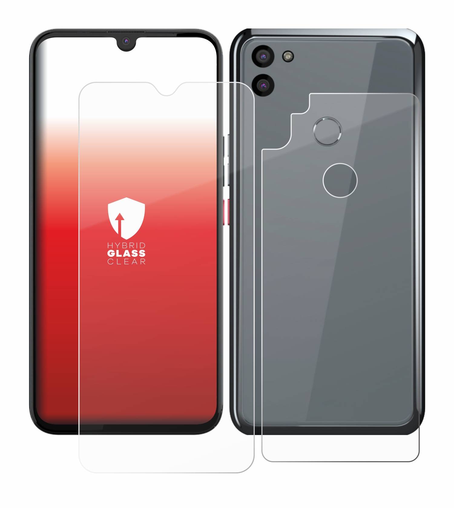 upscreen Hybrid Glas Panzer-Folie für Gigaset GS5 PRO SE (Display+Rückseite)