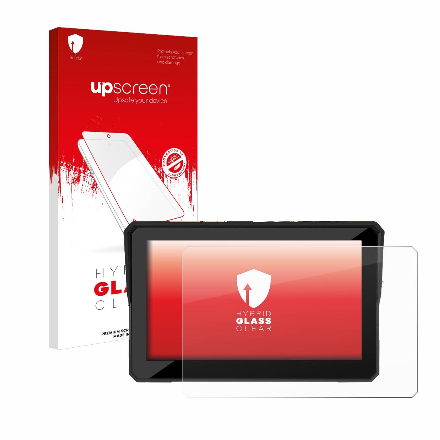 upscreen Hybrid Glas Schutz-Folie für Carpuride W502 5