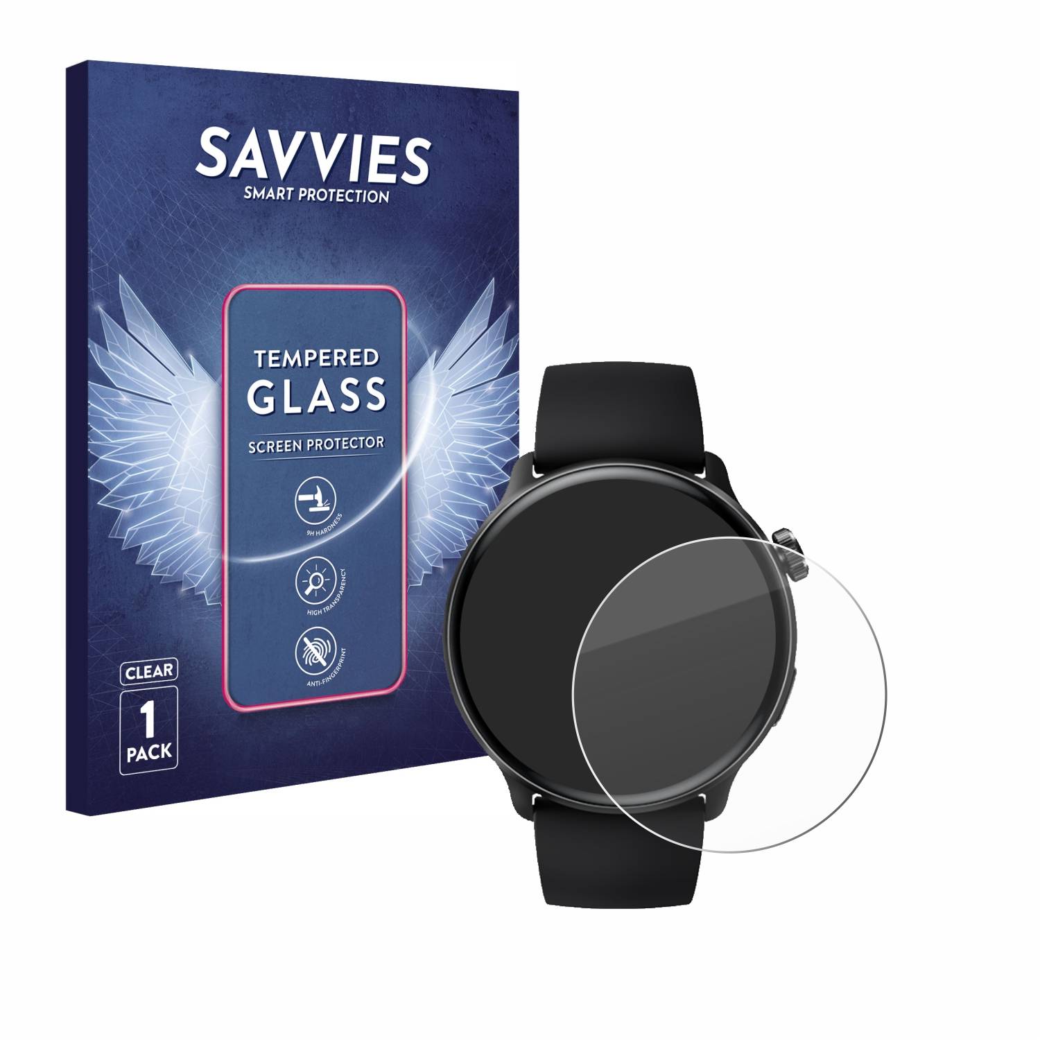 Savvies Clear Schutzglas für Xiaomi Mibro Lite 2
