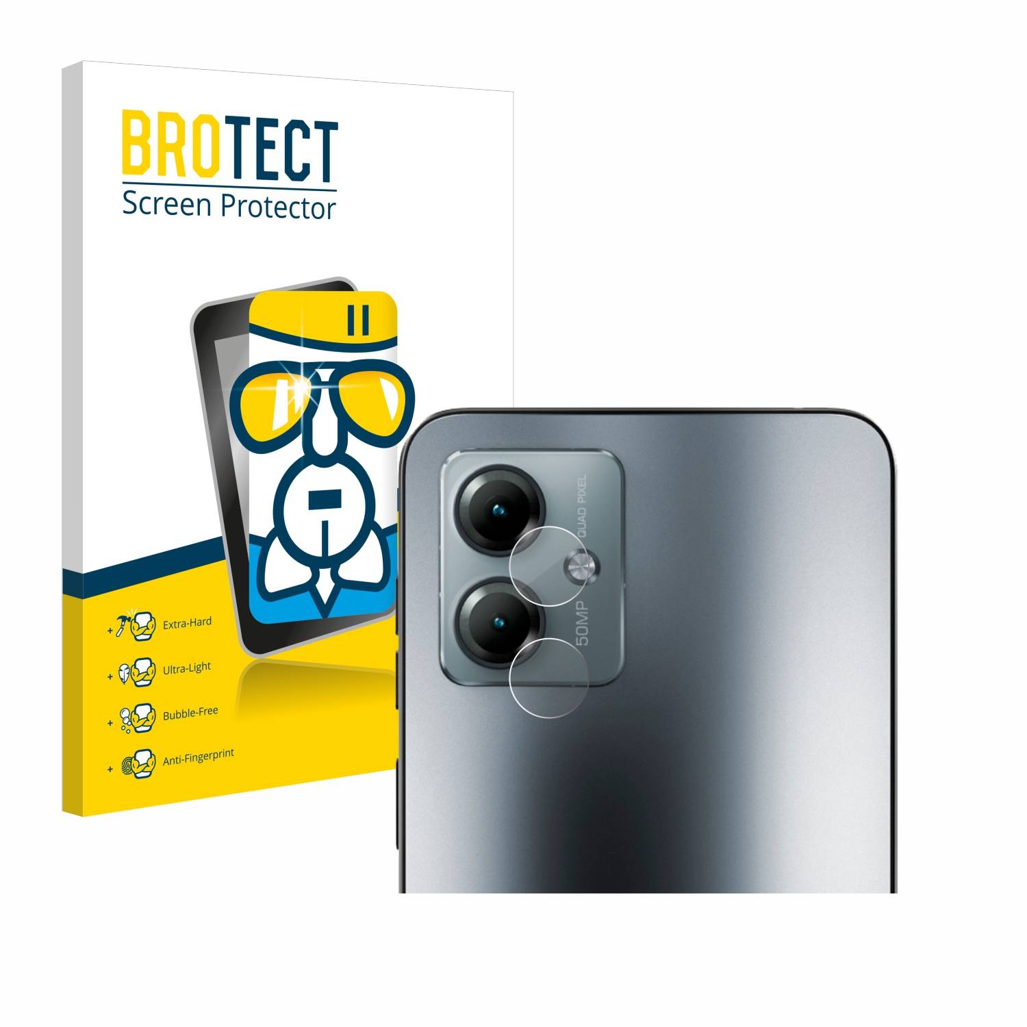 BROTECT AirGlass Glas Schutz-Folie für Motorola Moto G14 (NUR Kameraschutz) - Schutzglas
