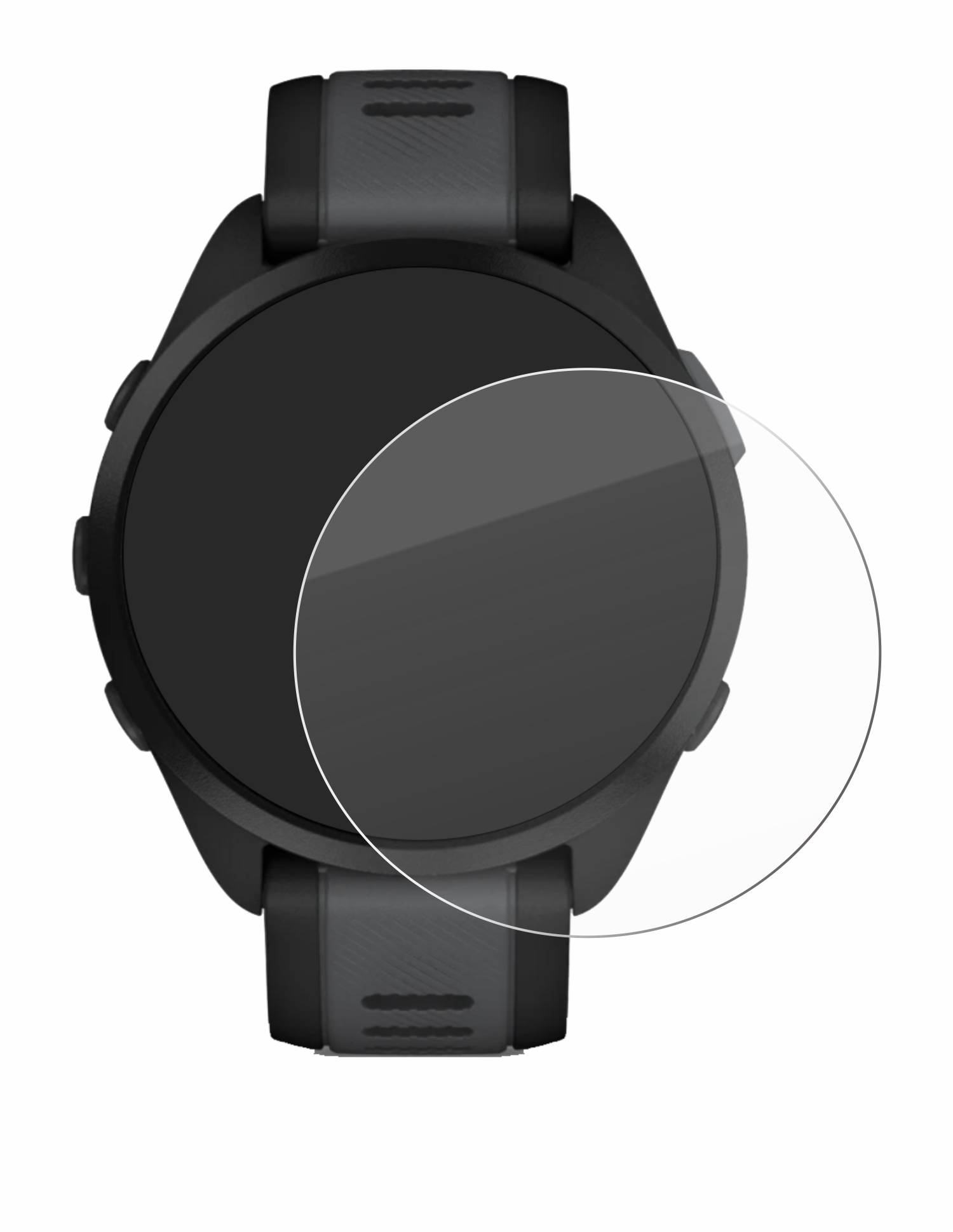 upscreen Hybrid Glas Schutz-Folie für Garmin Forerunner 165