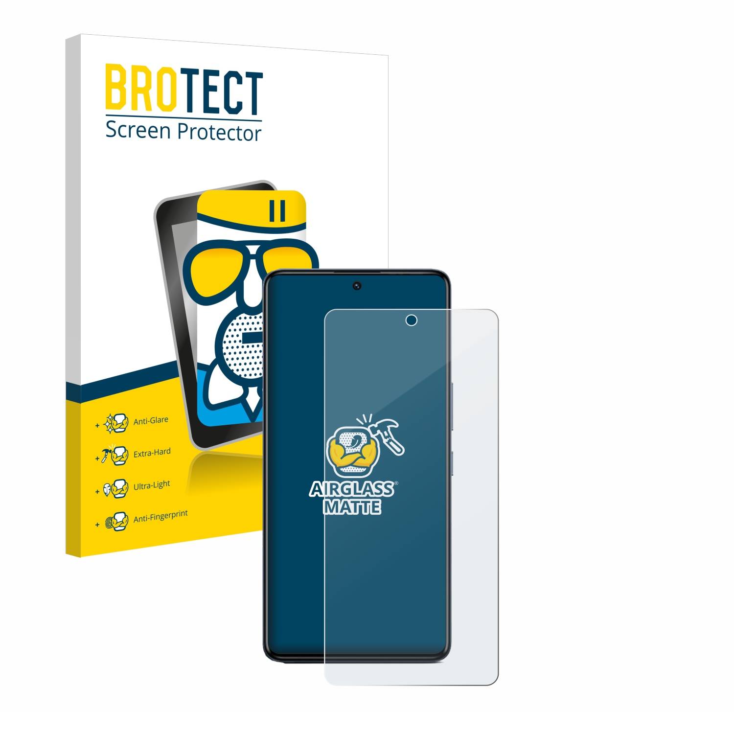BROTECT AirGlass Flexible Schutz Glas Folie für Infinix GT 20 Pro Matt Entspiegelt