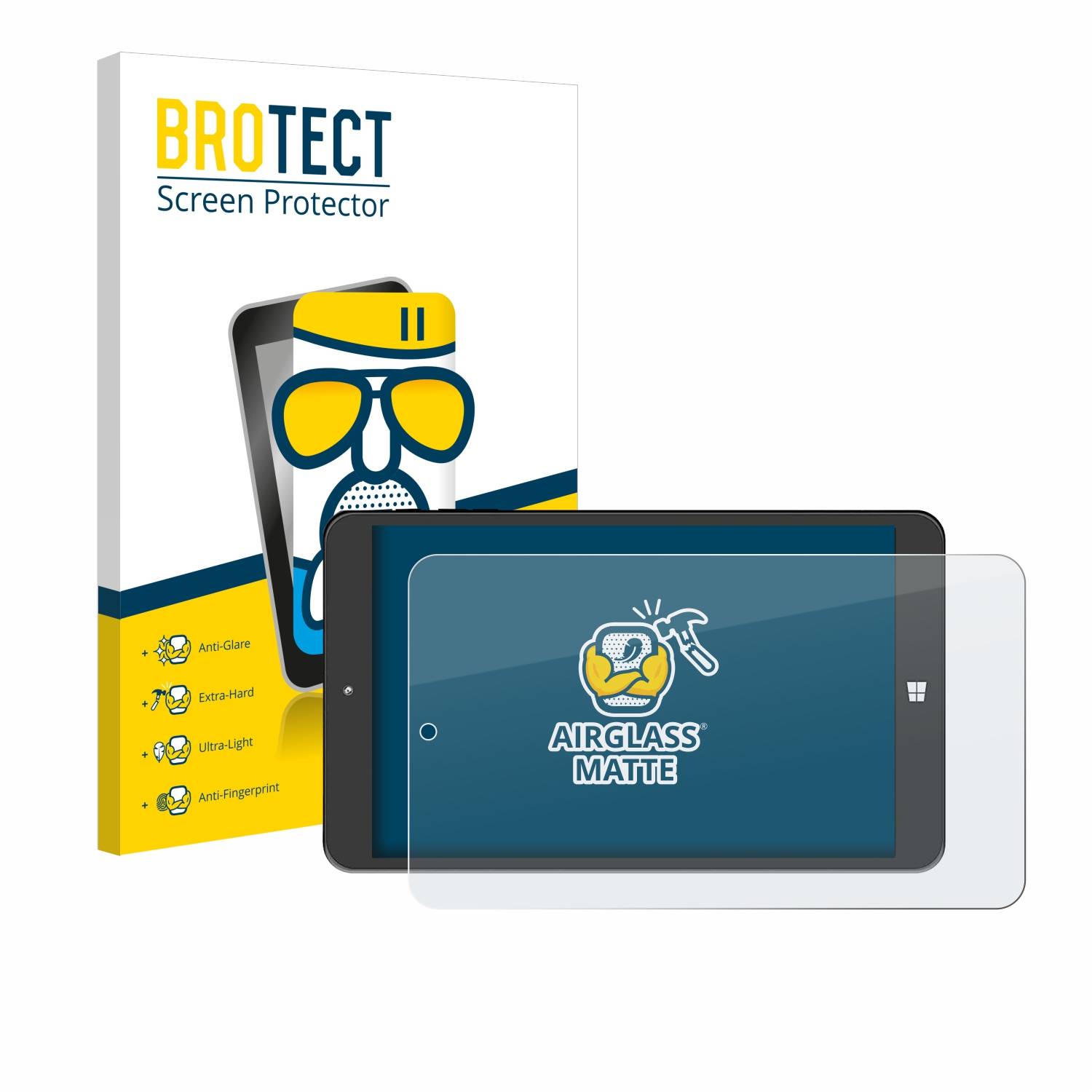BROTECT AirGlass Matt Glas Schutz Folie für SZTPS Tablet 8