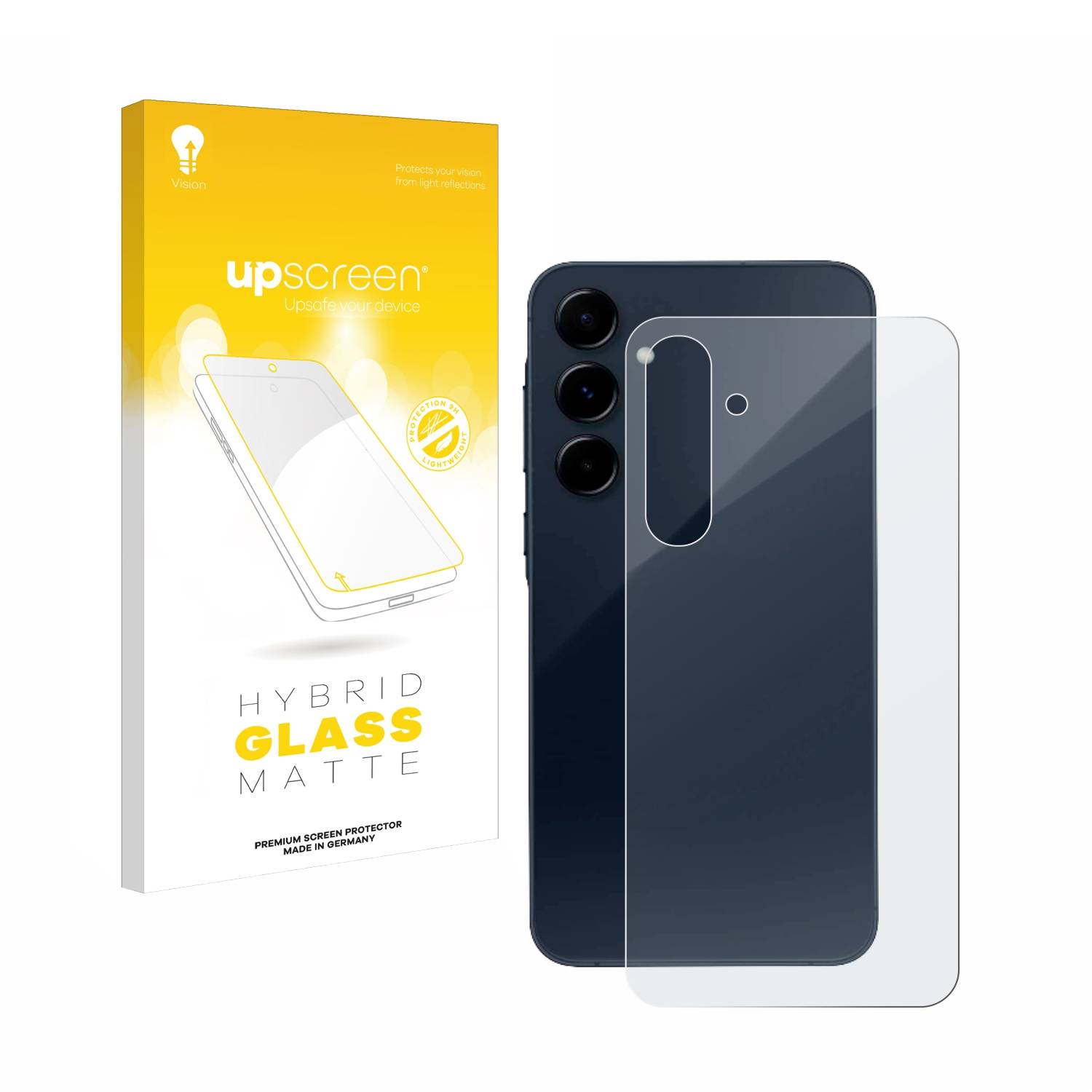 upscreen Hybrid Glas Matt Schutz-Folie für Samsung Galaxy A35 5G (Rückseite)