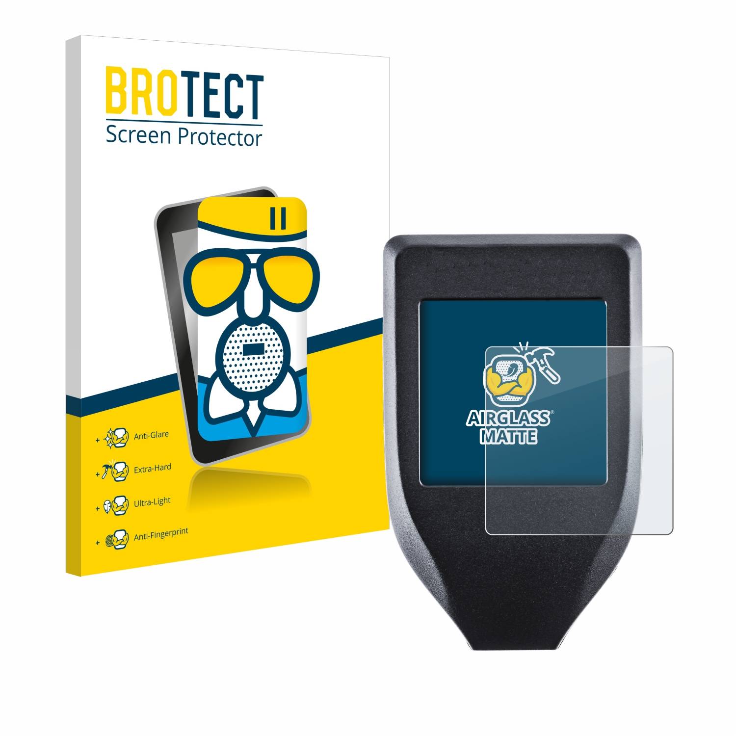 BROTECT AirGlass Matt Glas Schutz Folie für Trezor Model T