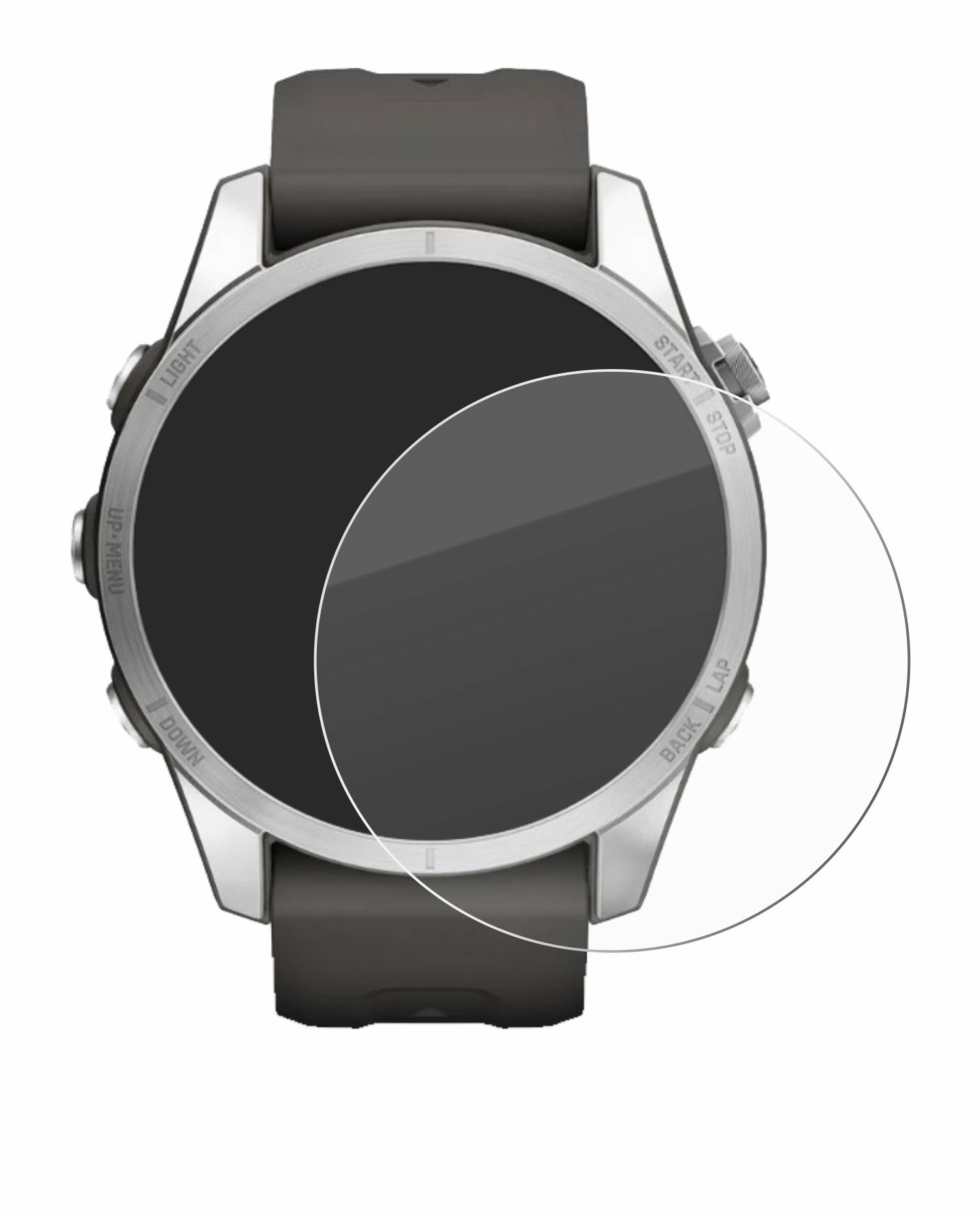 upscreen Hybrid Glas Panzer-Folie für Garmin Fenix 7S Pro Solar (42 mm)