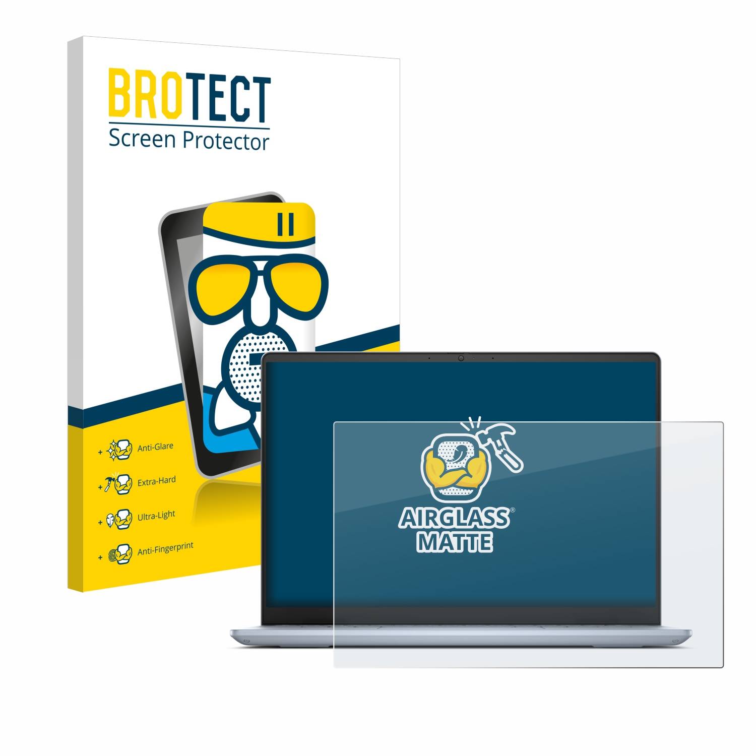 BROTECT AirGlass Flexible Schutz Glas Folie für Dell Inspiron 14 Plus 7440 Laptop Matt Entspiegelt