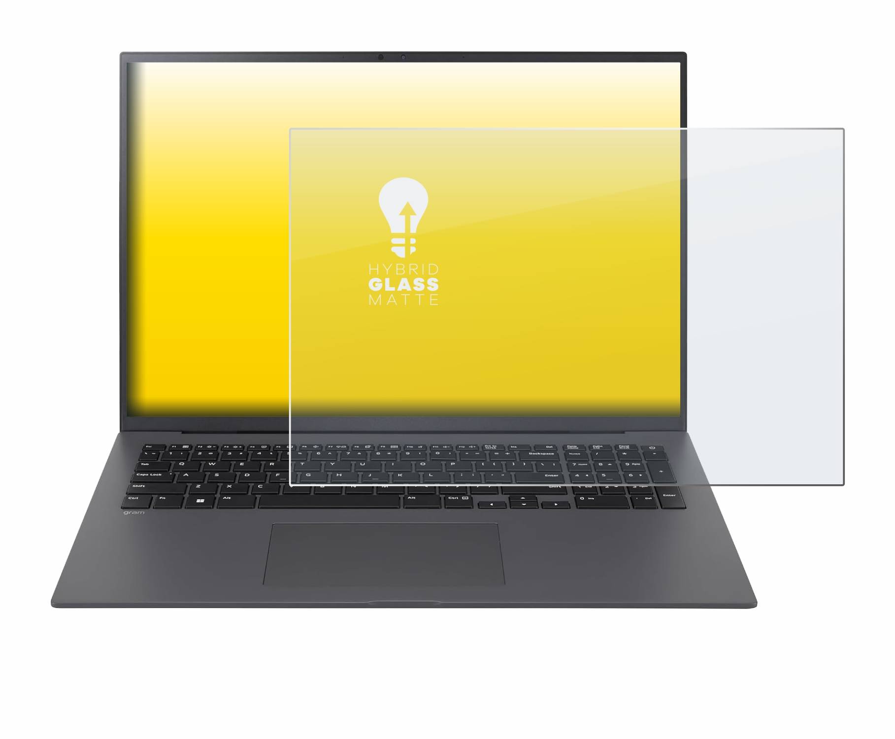 upscreen Hybrid Glas Matt Panzer-Folie für LG gram 17 2024