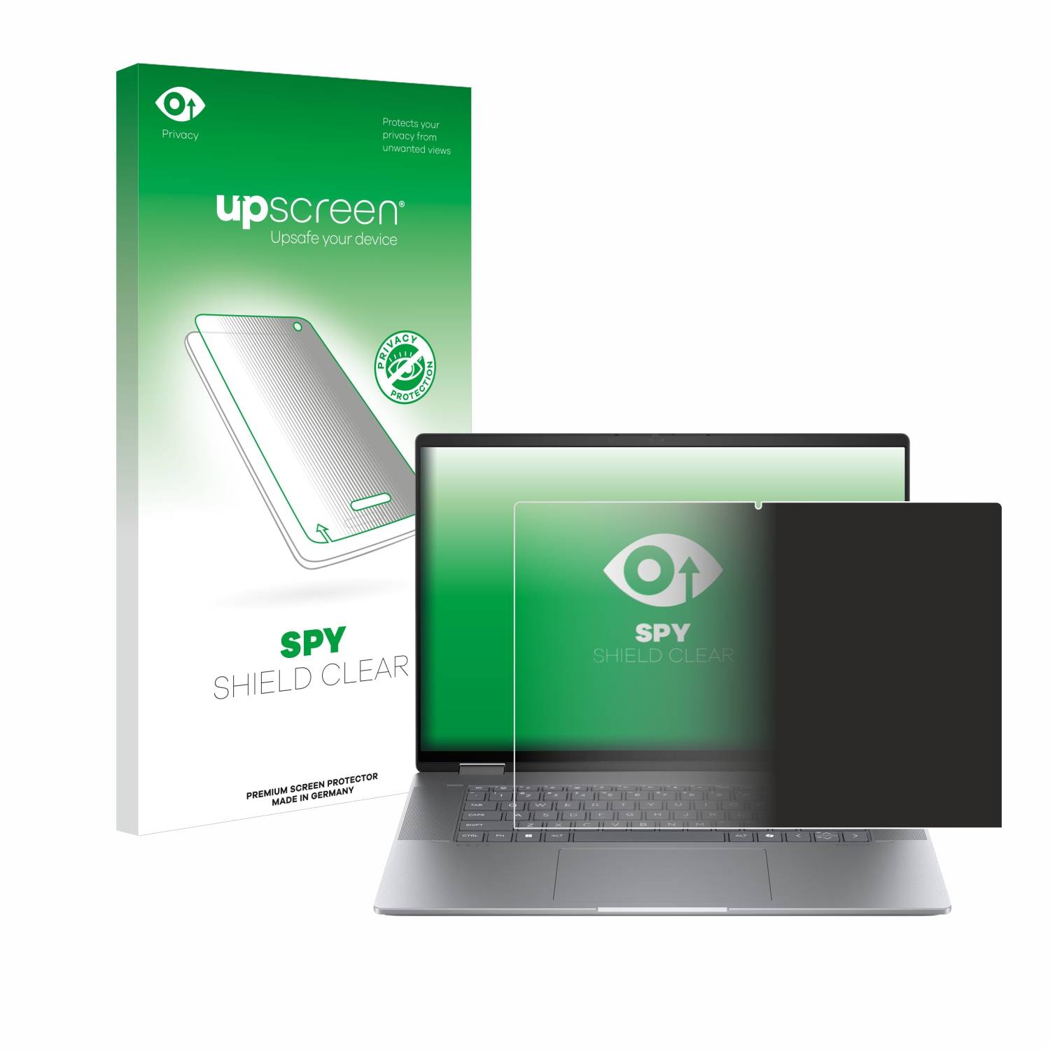 upscreen Blickschutzfolie für HP Envy x360 2-in-1 16 Anti-Spy Privacy Blaulichtschutz Sichtschutzfolie