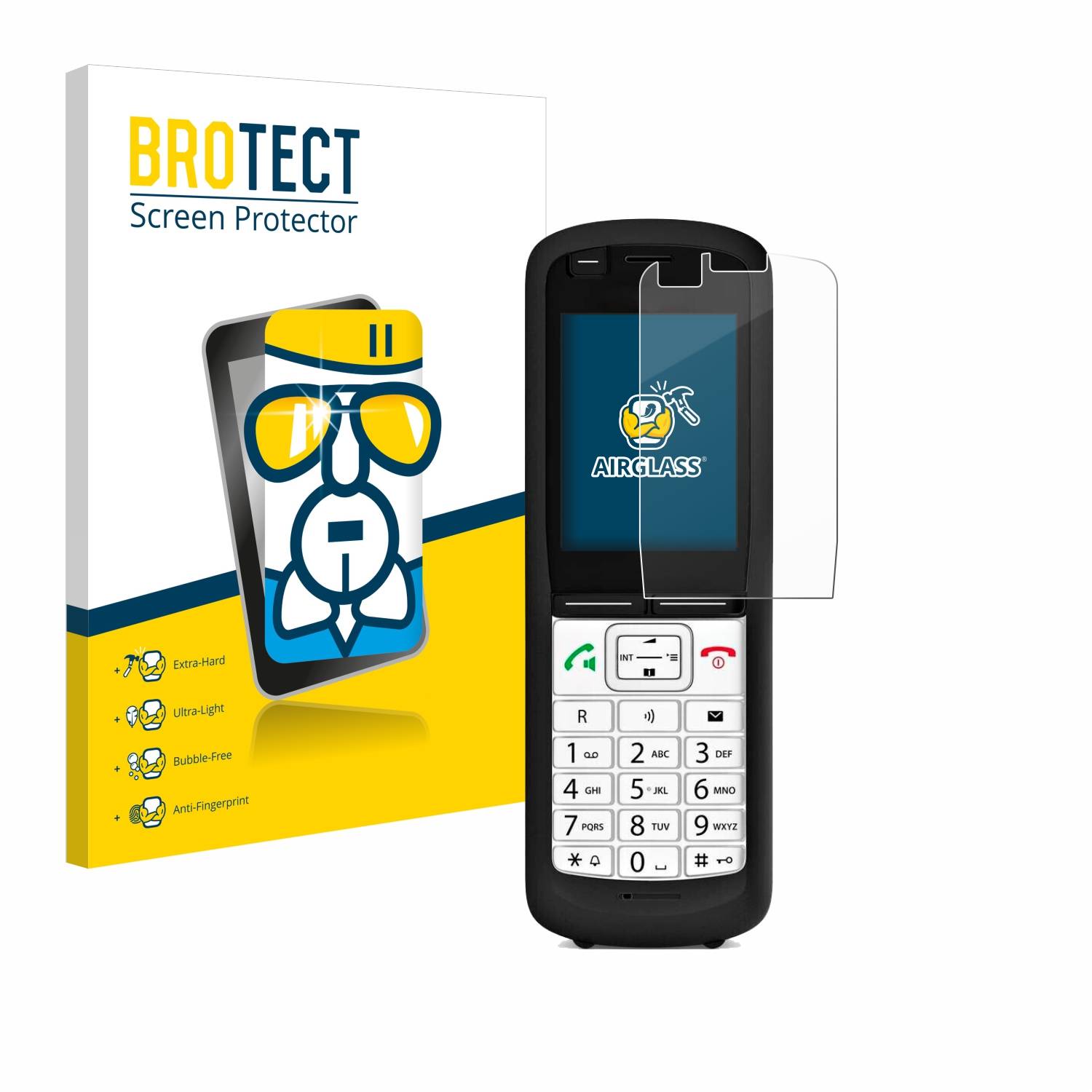 BROTECT AirGlass Glas Schutz-Folie für Unify OpenScape DECT Phone R6 - Schutzglas