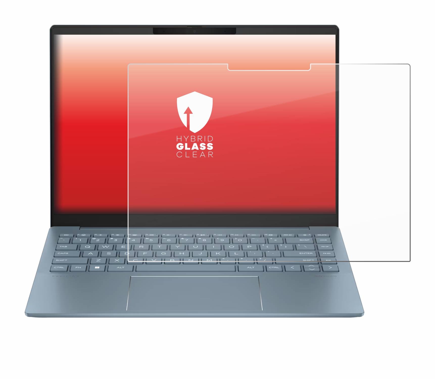 upscreen Hybrid Glas Panzer-Folie für HP Pavilion Plus 14-ew