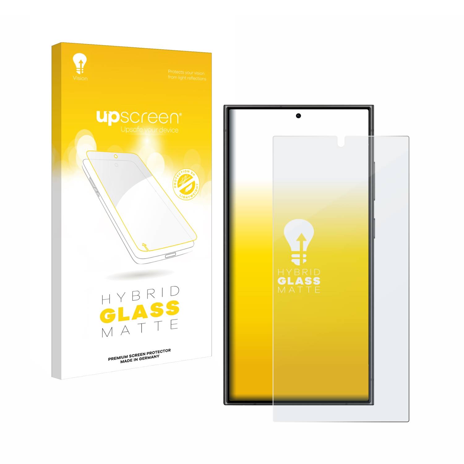 upscreen Hybrid Glas Matt Schutz-Folie für Samsung Galaxy S24 Ultra