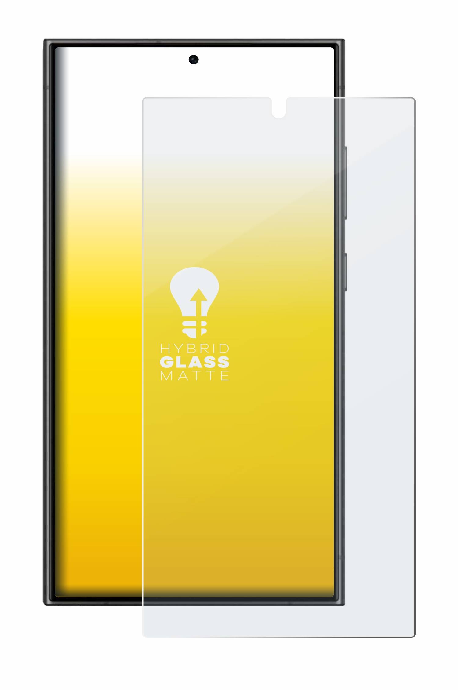upscreen Hybrid Glas Matt Schutz-Folie für Samsung Galaxy S24 Ultra