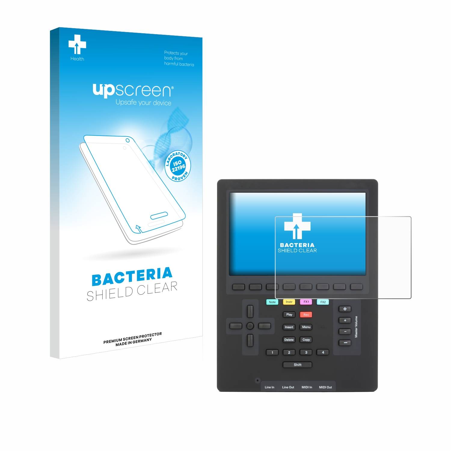 upscreen Bacteria Shield Schutzfolie für Polyend Tracker Mini - Antibakteriell
