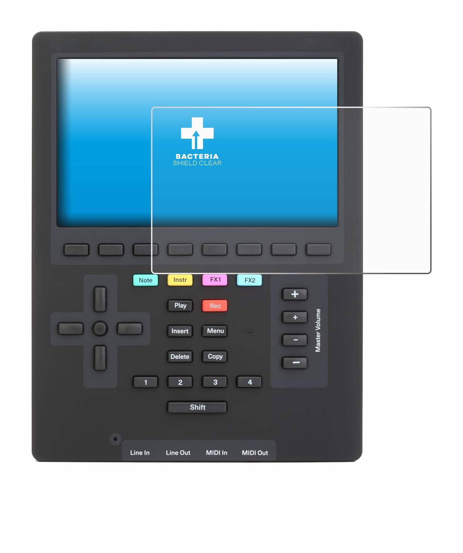 upscreen Bacteria Shield Schutzfolie für Polyend Tracker Mini - Antibakteriell