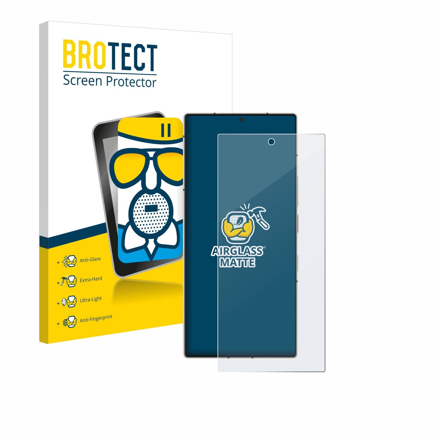 BROTECT AirGlass Flexible Schutz Glas Folie für Nubia Z60 Ultra Matt Entspiegelt