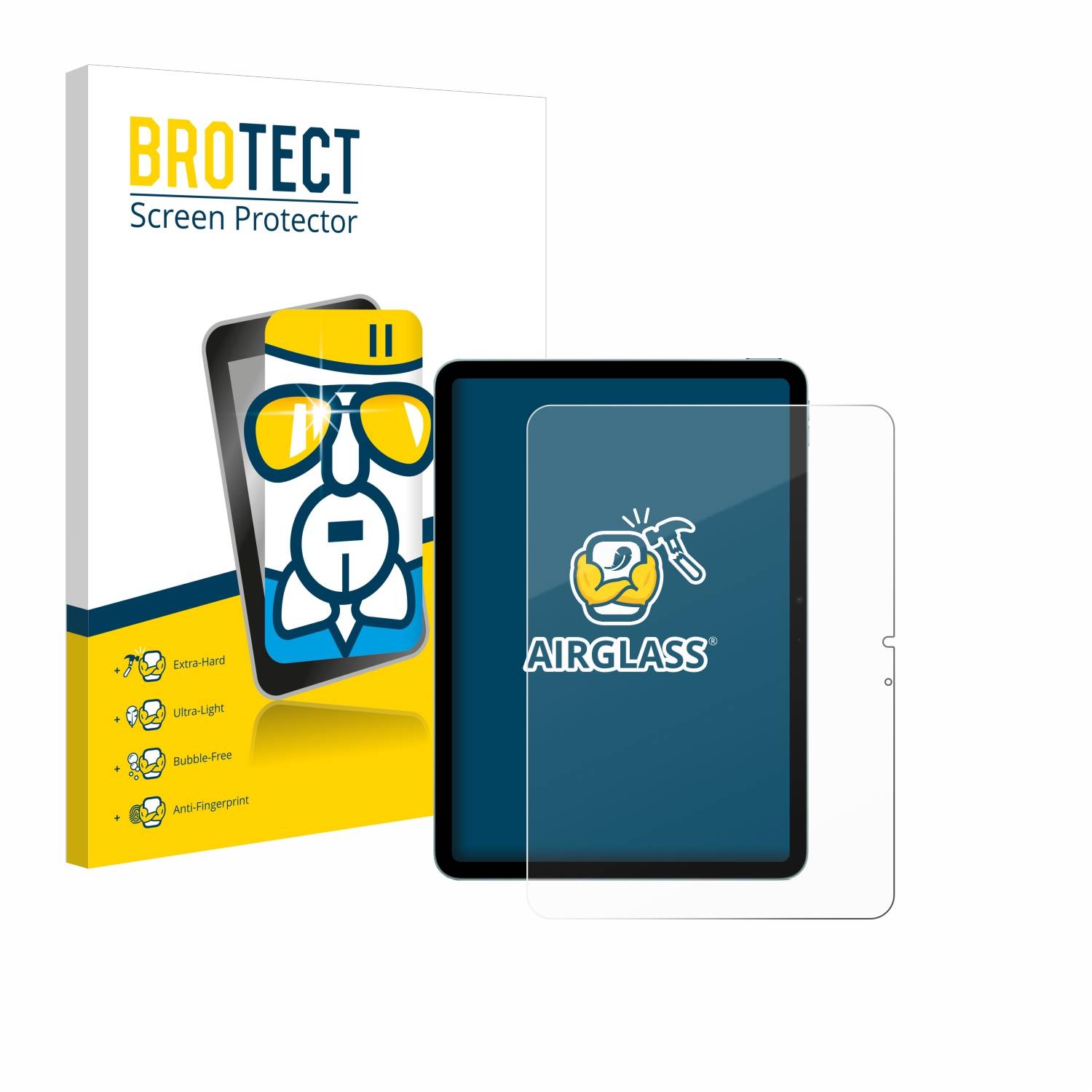 BROTECT AirGlass Glas Panzer-Folie für Apple iPad Air 11 WiFi 2024 - Schutzglas