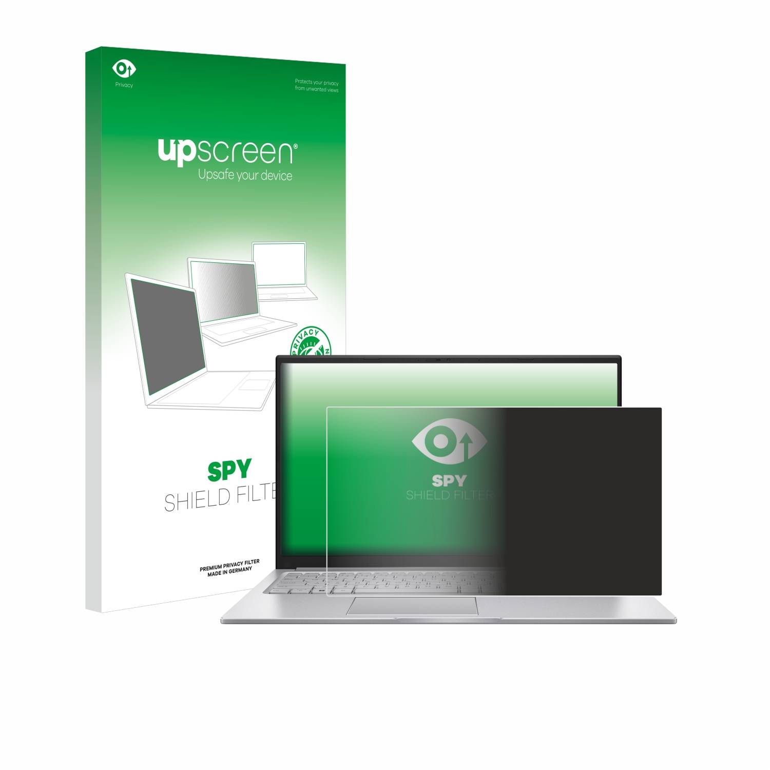 upscreen Blickschutzfilter für ASUS Vivobook 15 X1504 Blaulichtfilter Sichtschutz Privacy Anti Spy abnehmbar