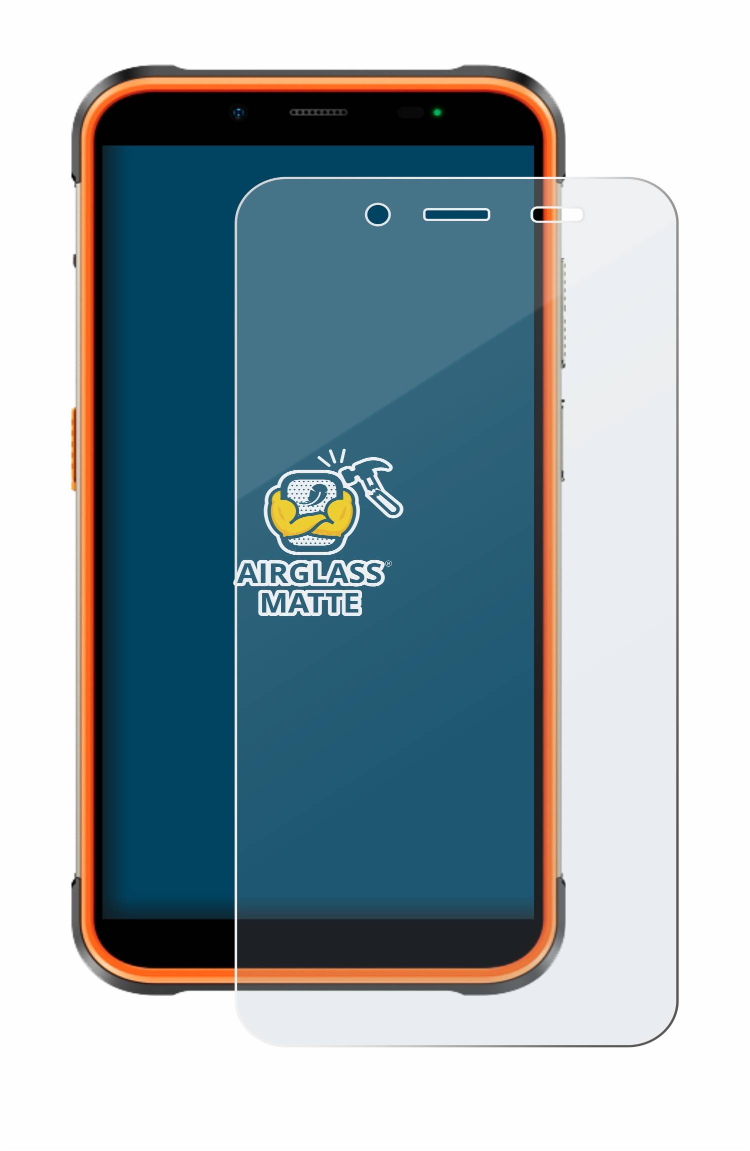 BROTECT AirGlass Matt Glas Schutz Folie für Ulefone Power Armor 16S
