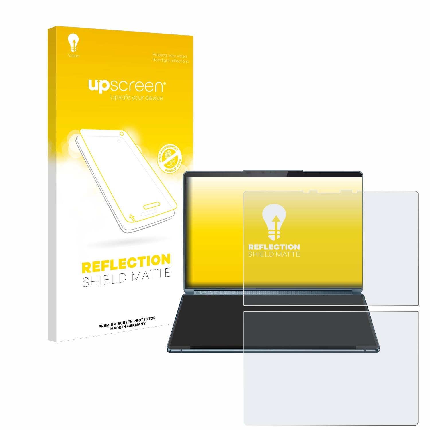 upscreen Schutzfolie für Lenovo Yoga Book 9i Gen 9 Folie Matt Entspiegelt Anti-Reflex